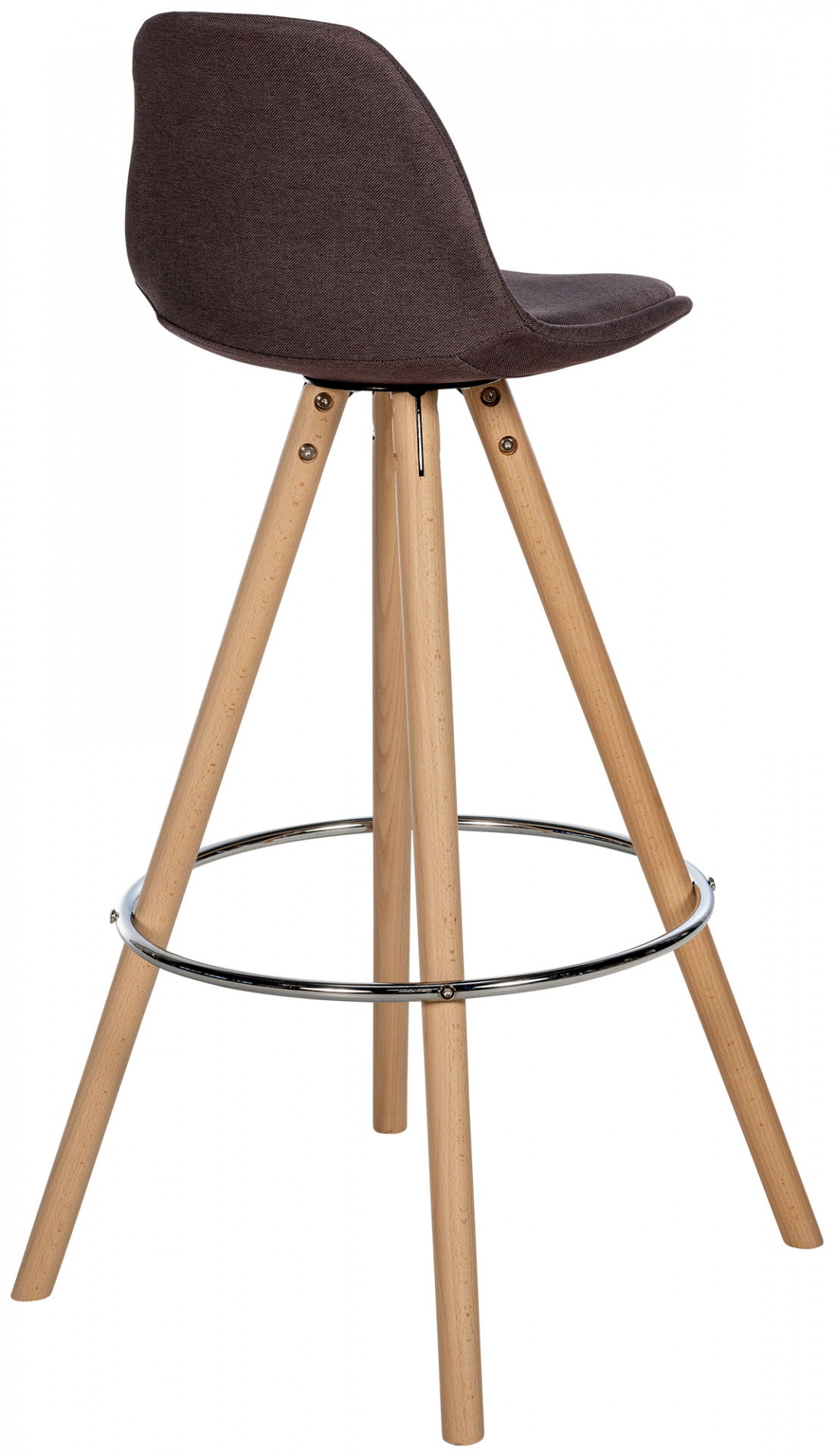 Barhocker Corbin Stoff Rund natura, braun