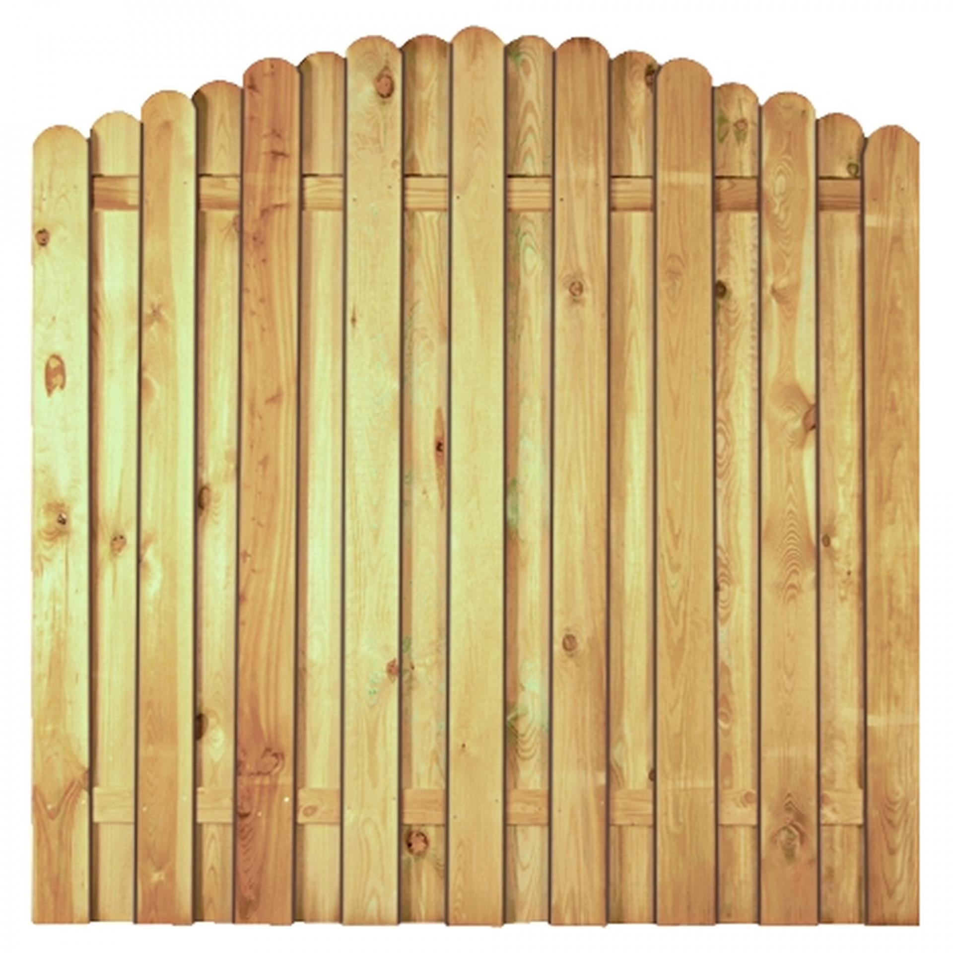 LIEKE-Serie Bogen 180 x 180/160 cm, ohne Rahmen, kdi grün, Lamellen 14 x 120 mm, geschraubt