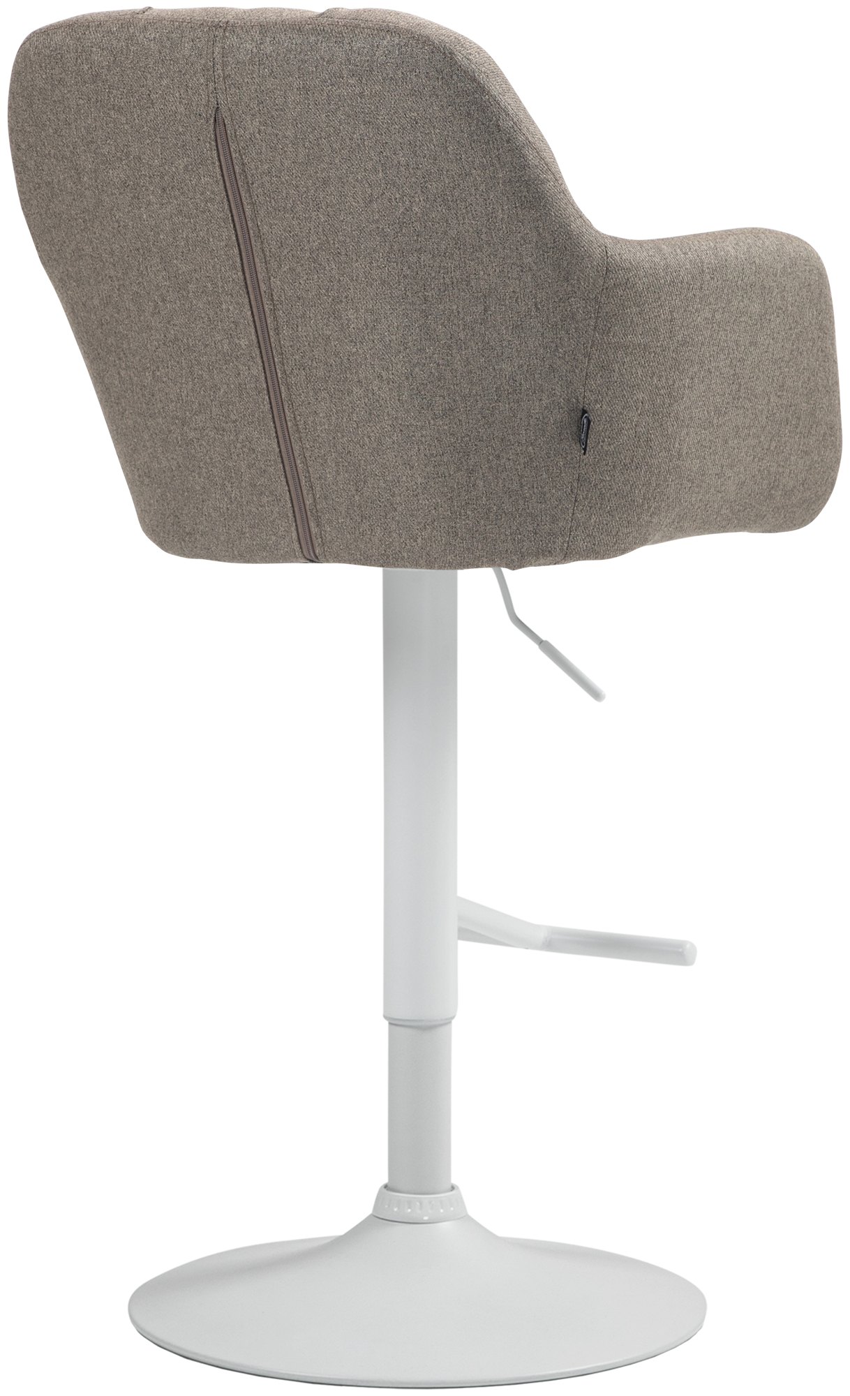 Barhocker Natoma Stoff weiß, taupe