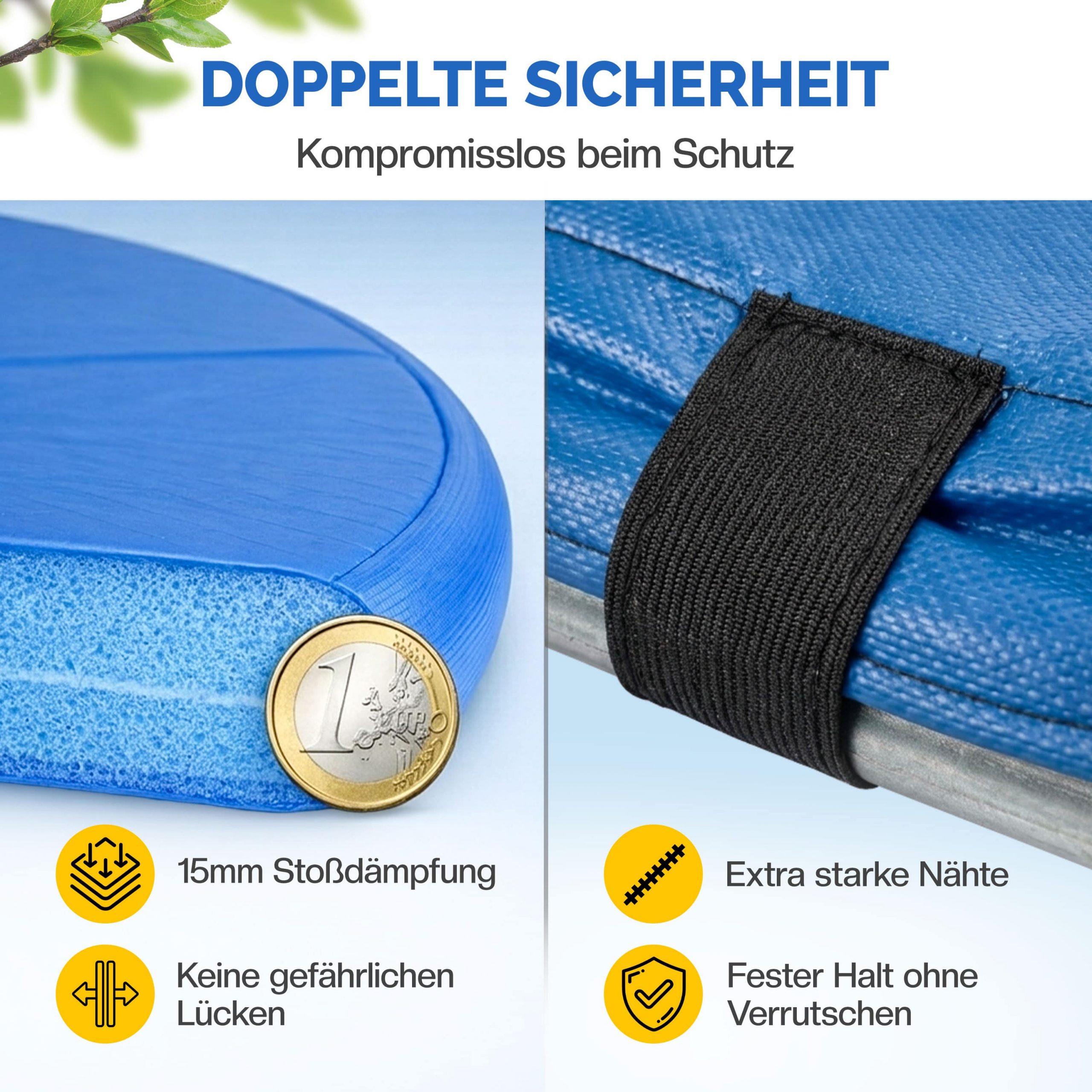 Trampolin Randabdeckung Blau Ø305cm