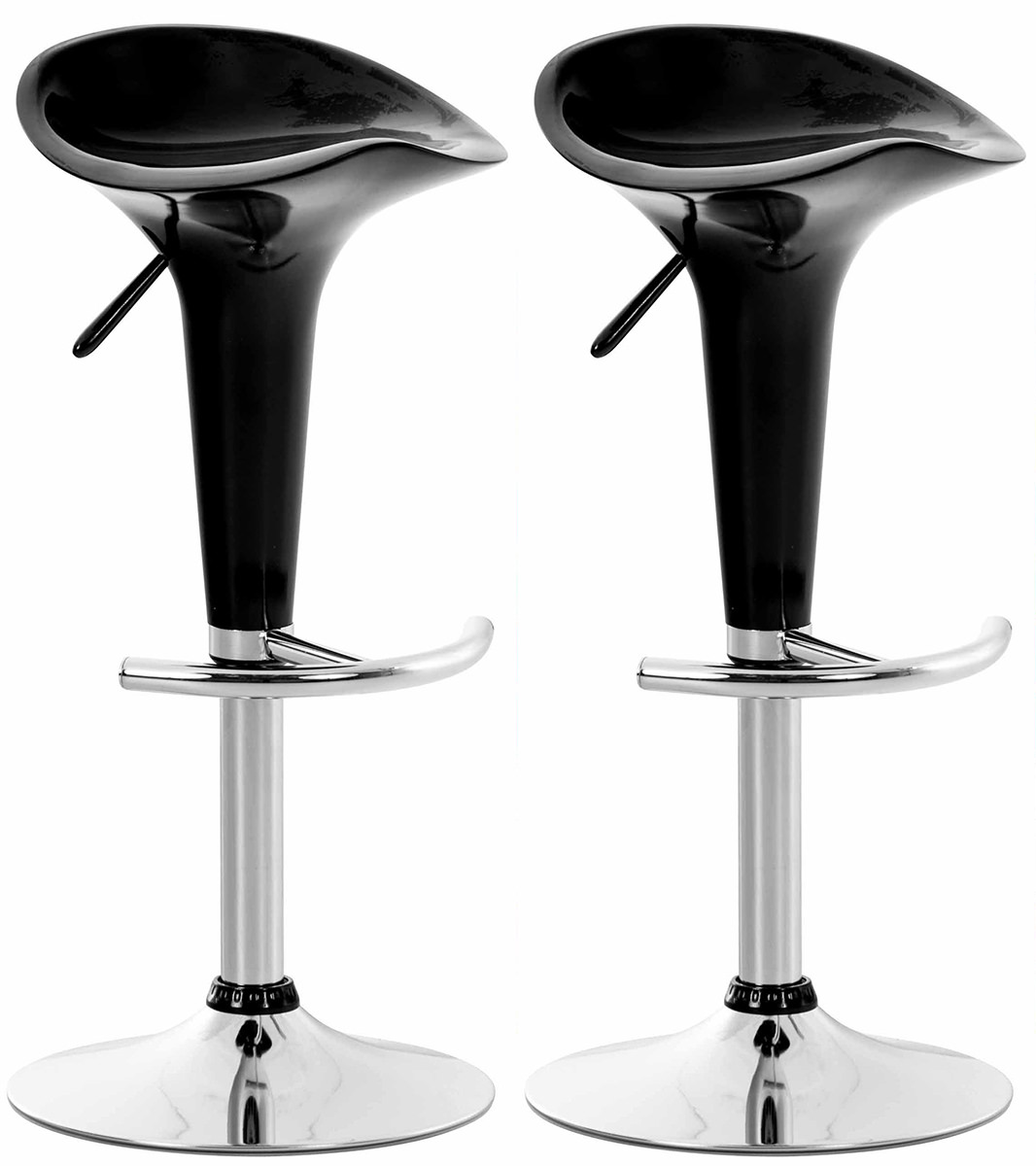 2er Set Barhocker Saddle, schwarz