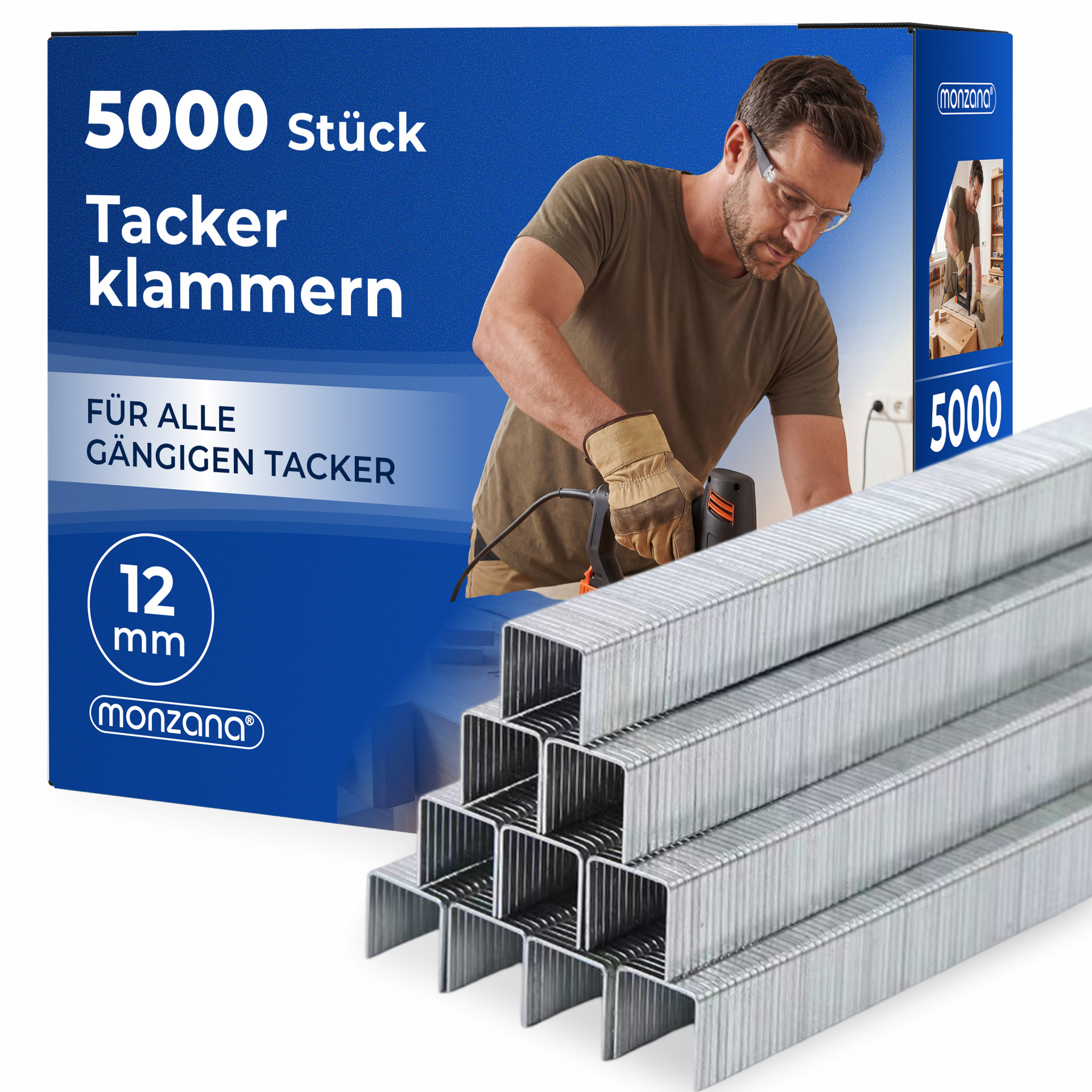 Tackerklammern 5000 Stück L= 12mm, B= 5,8mm