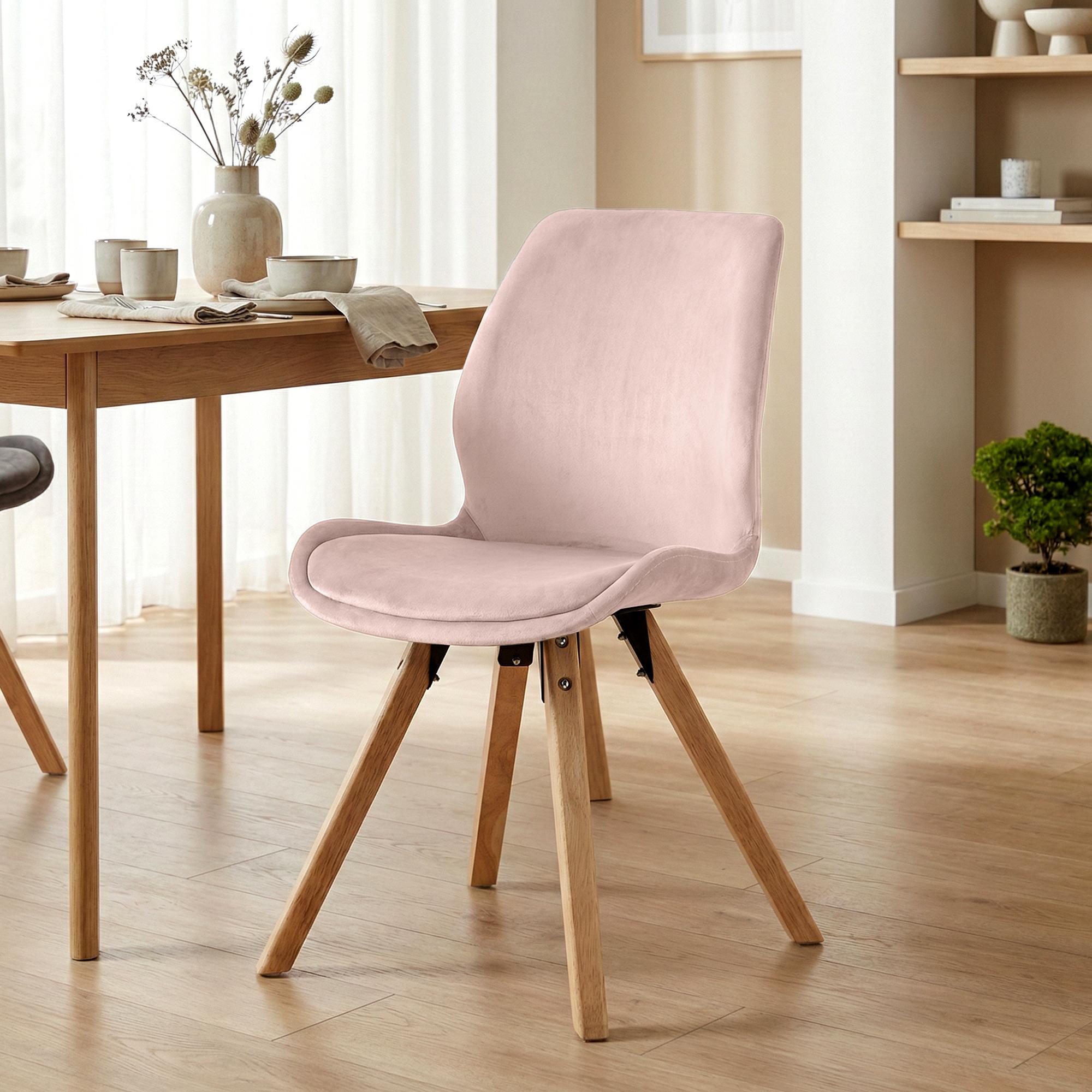 Stuhl Luna Samt, pink