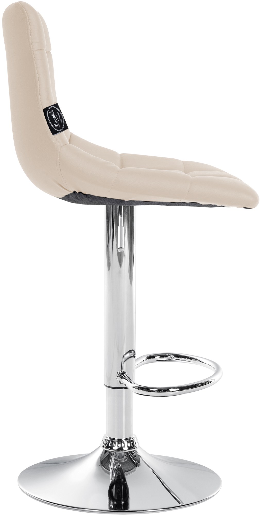 Barhocker Jerry Kunstleder chrom, creme