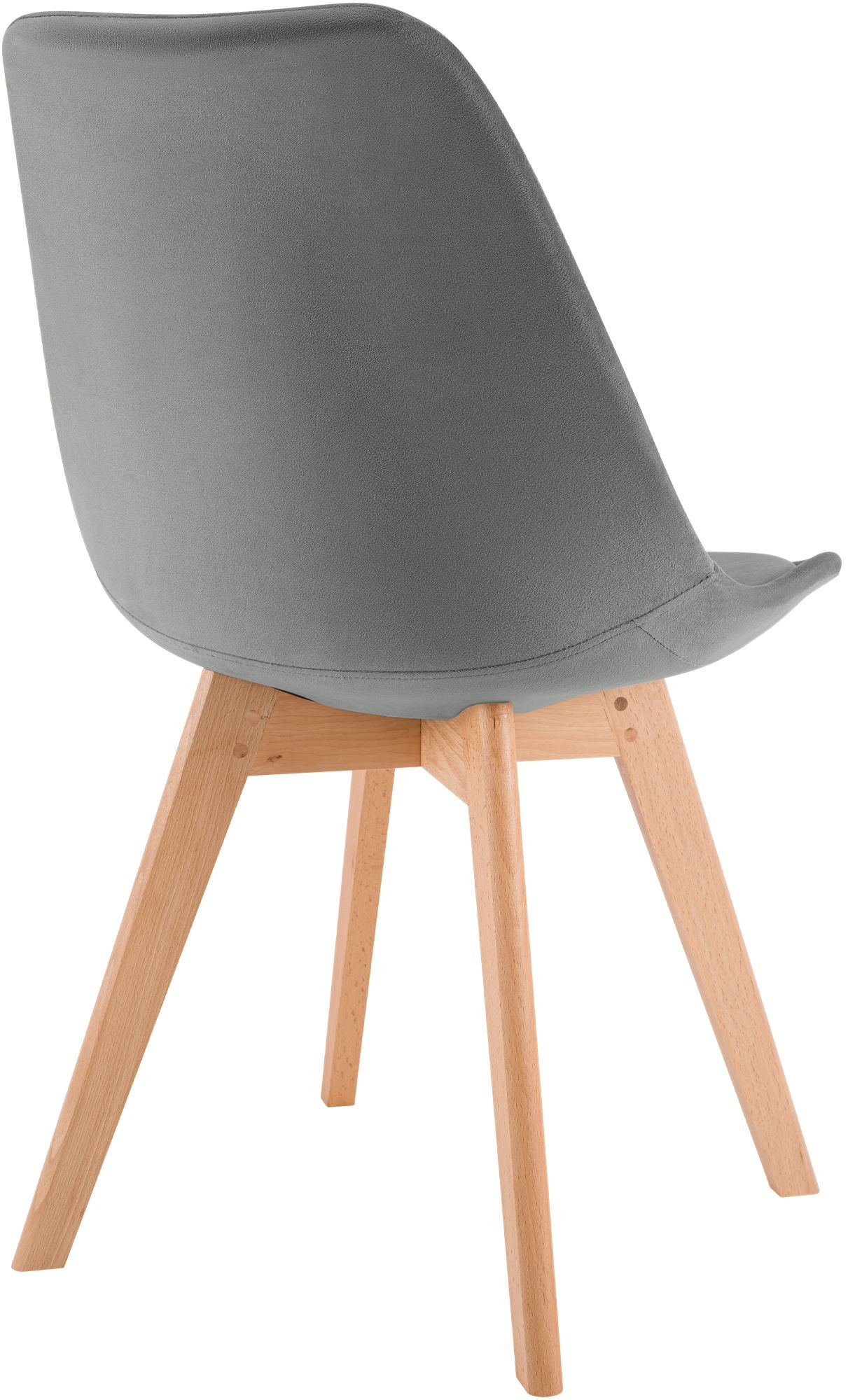 Stuhl Linares Samt, grau