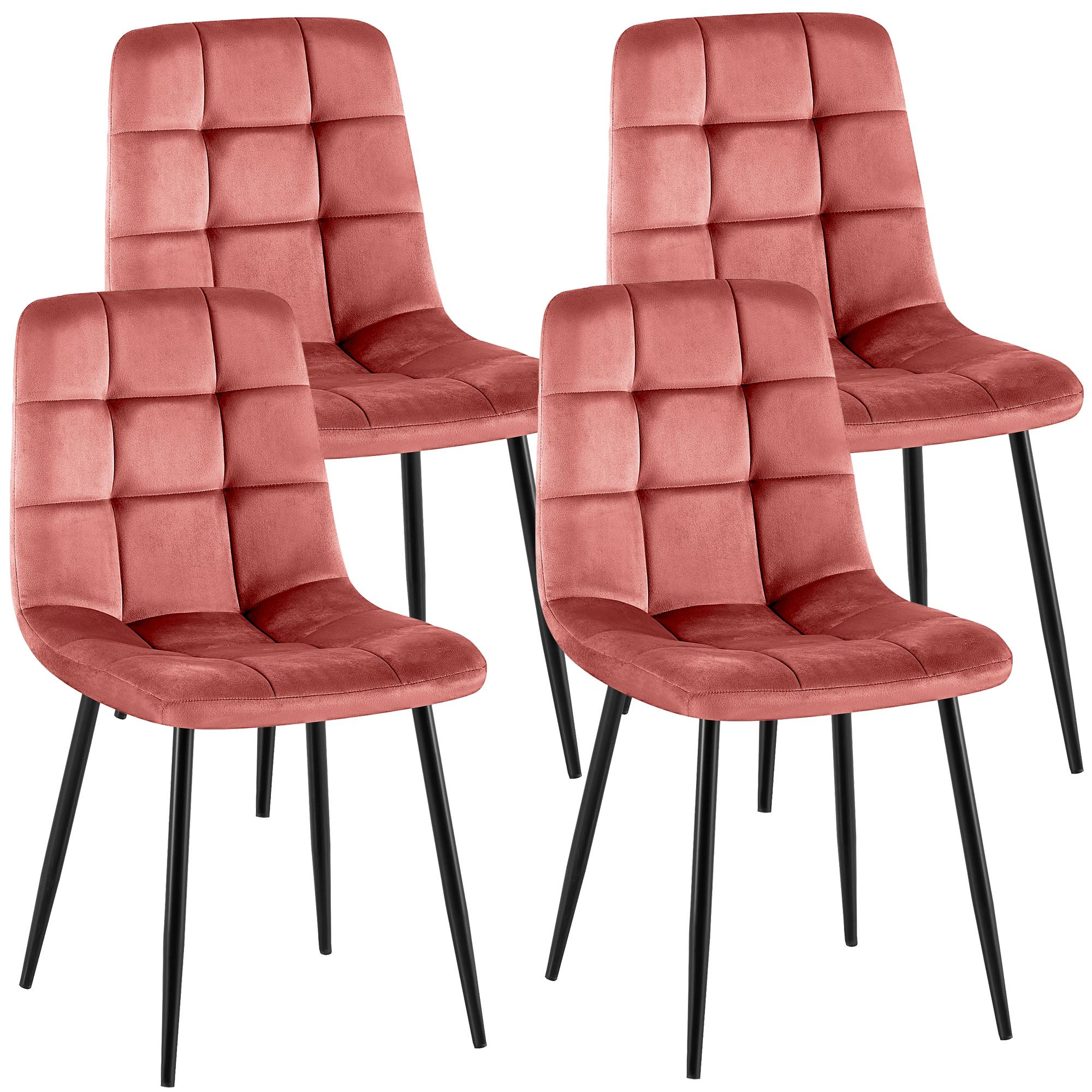 4er Set Esszimmerstühle Antibes, rosa
