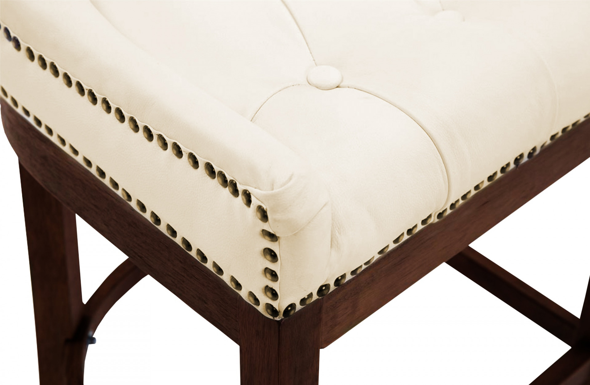 Barhocker Lakewood Echtleder, Antik, creme