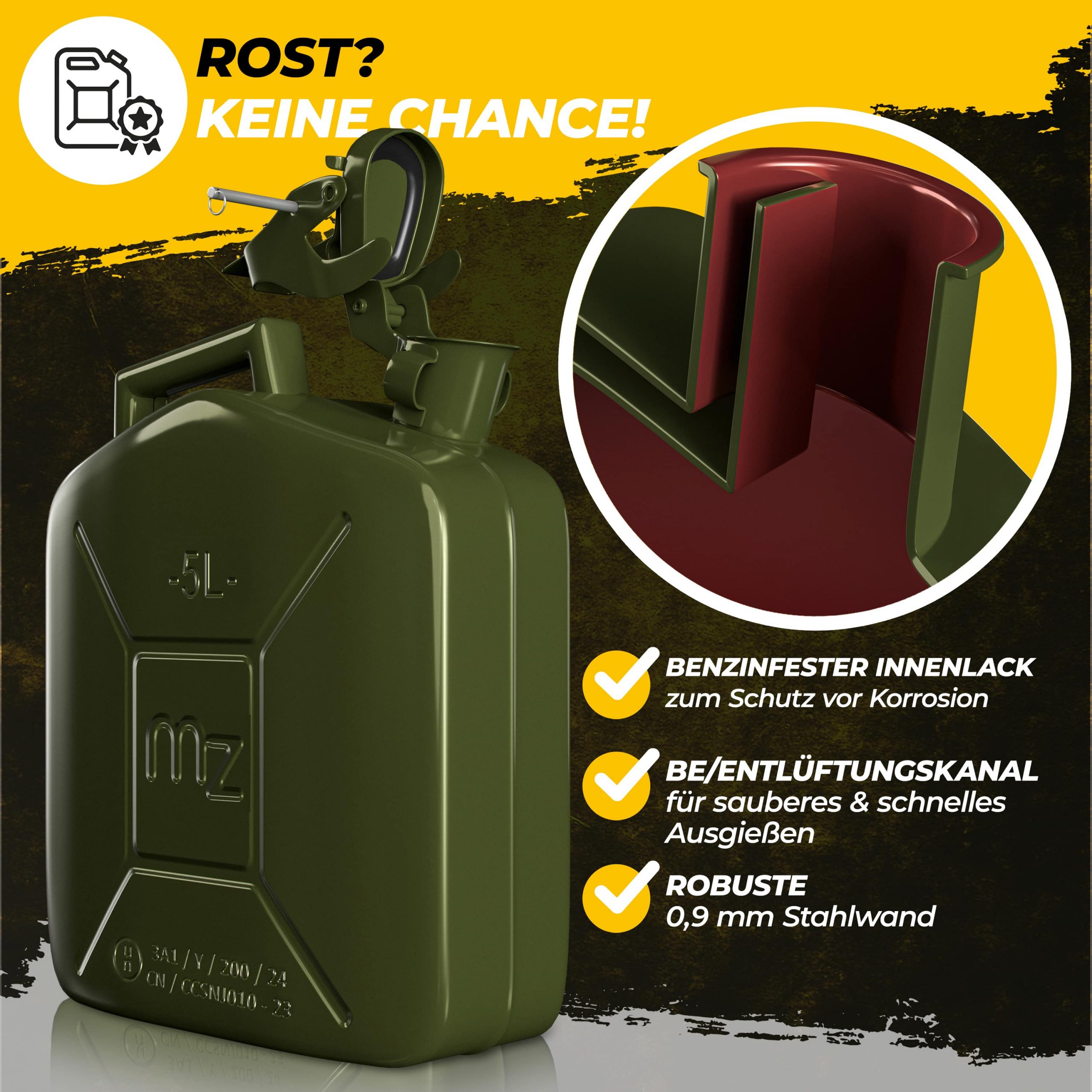 Metallkanister Grün 5 Liter