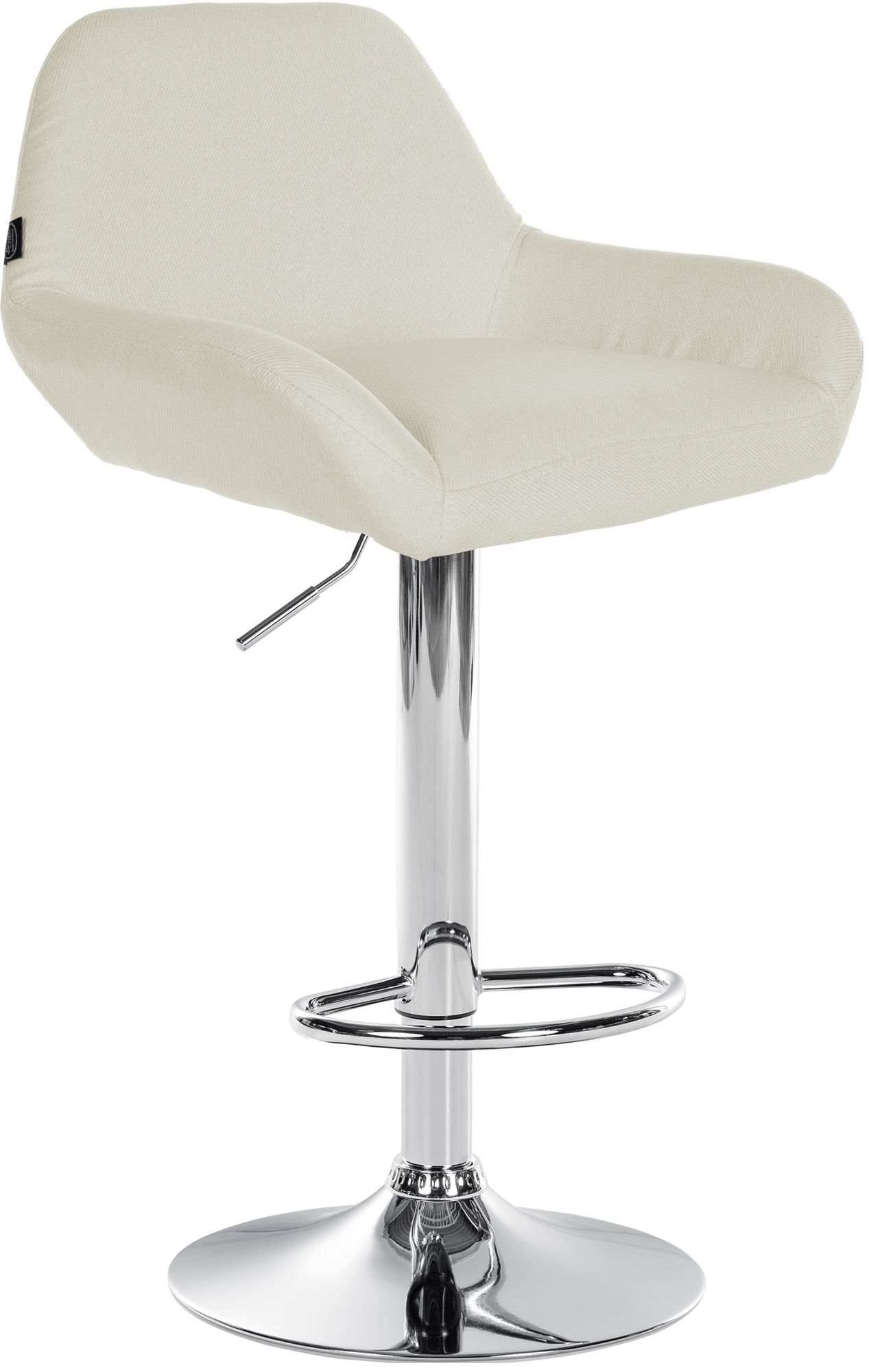 Barhocker Braga Stoff chrom, creme