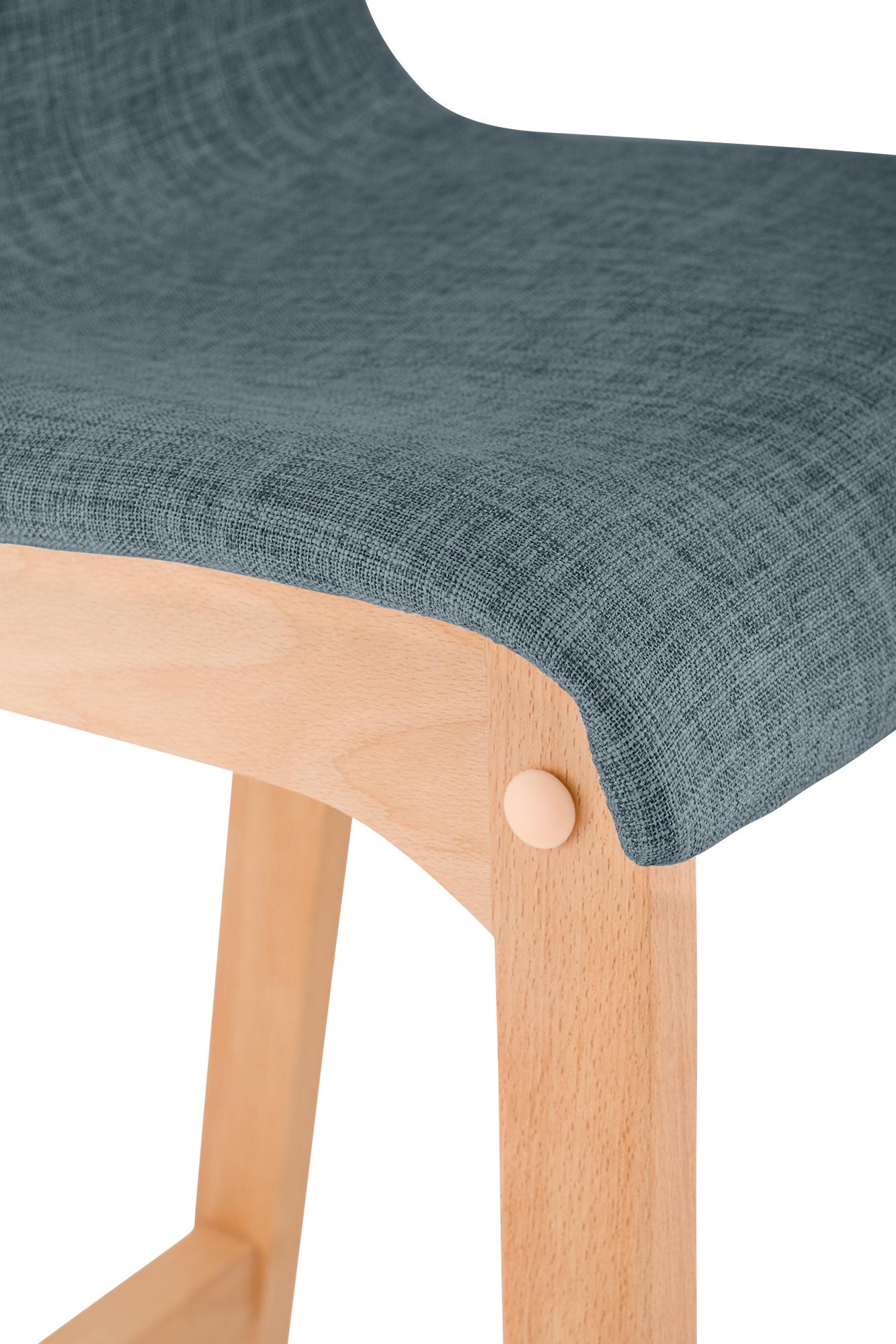 Barhocker Hoover Stoff Natura, blau
