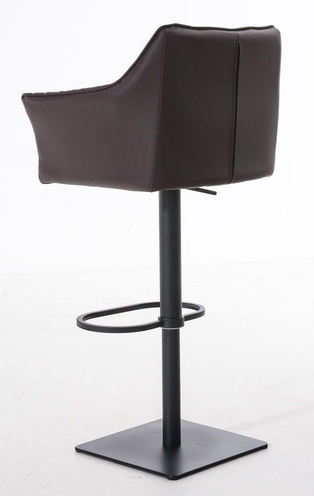 2er Set Barhocker Damaso Kunstleder schwarz, braun