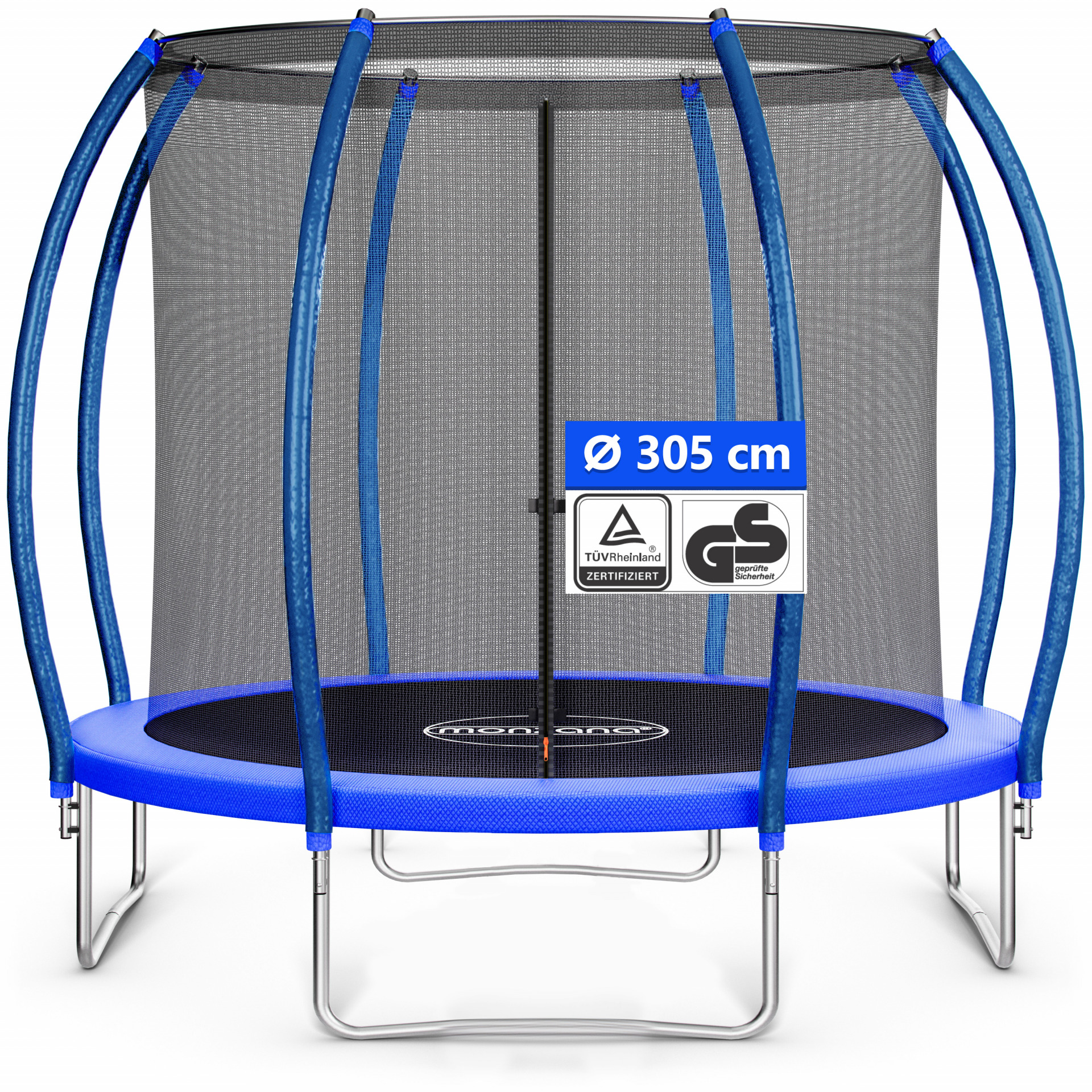 Trampolin Ø305cm Sicherheitsnetz innen TÜV GS