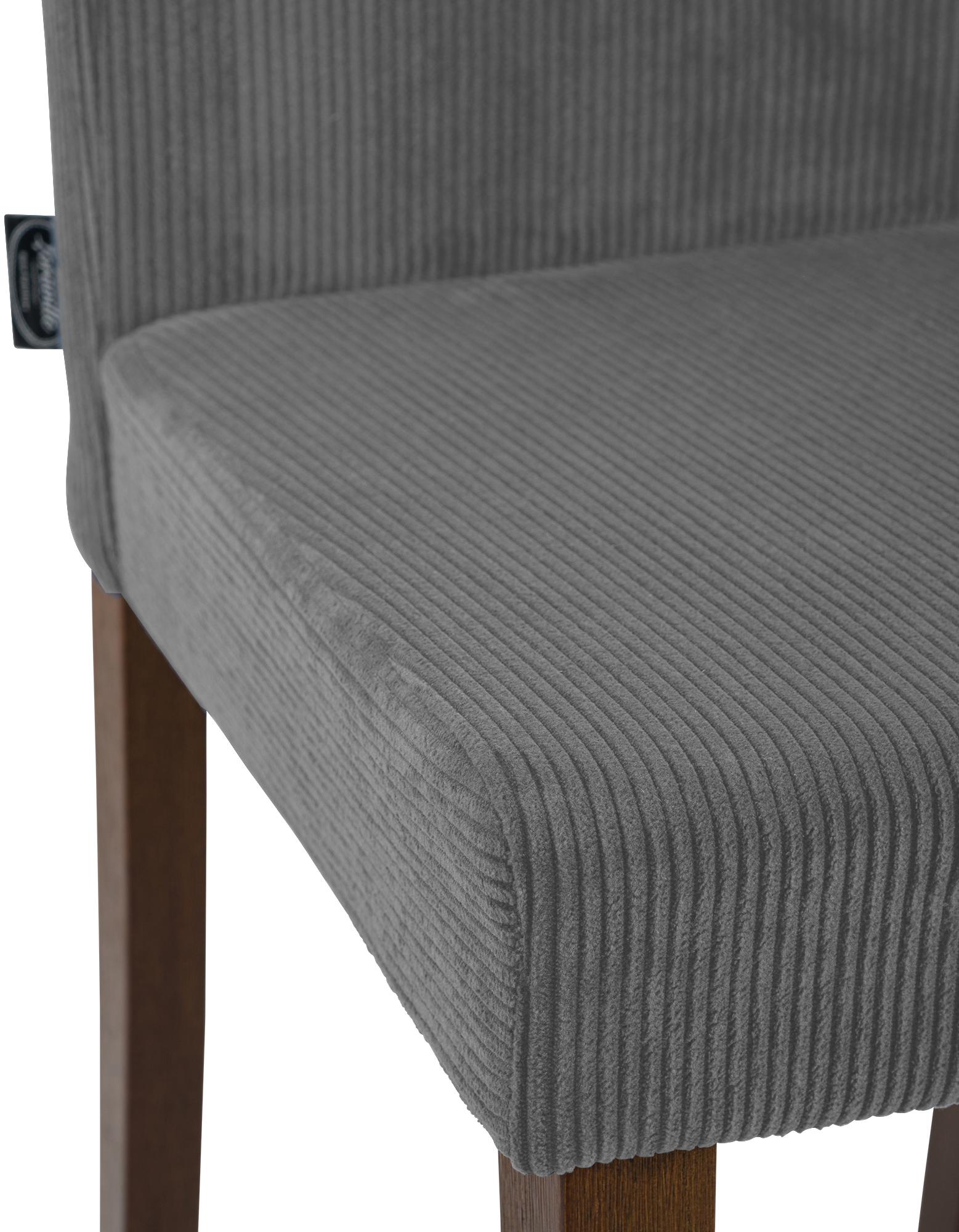 Esszimmerstuhl Ina Cord antik dunkel, grau