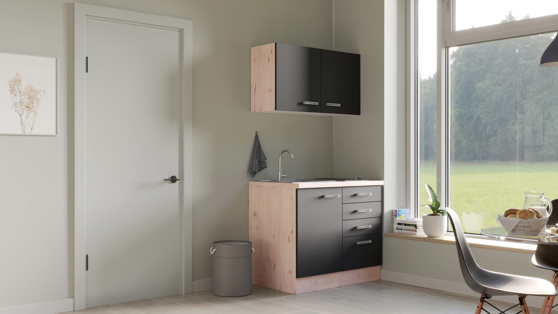 Miniküche ELVA 100 cm mit E-Geräten