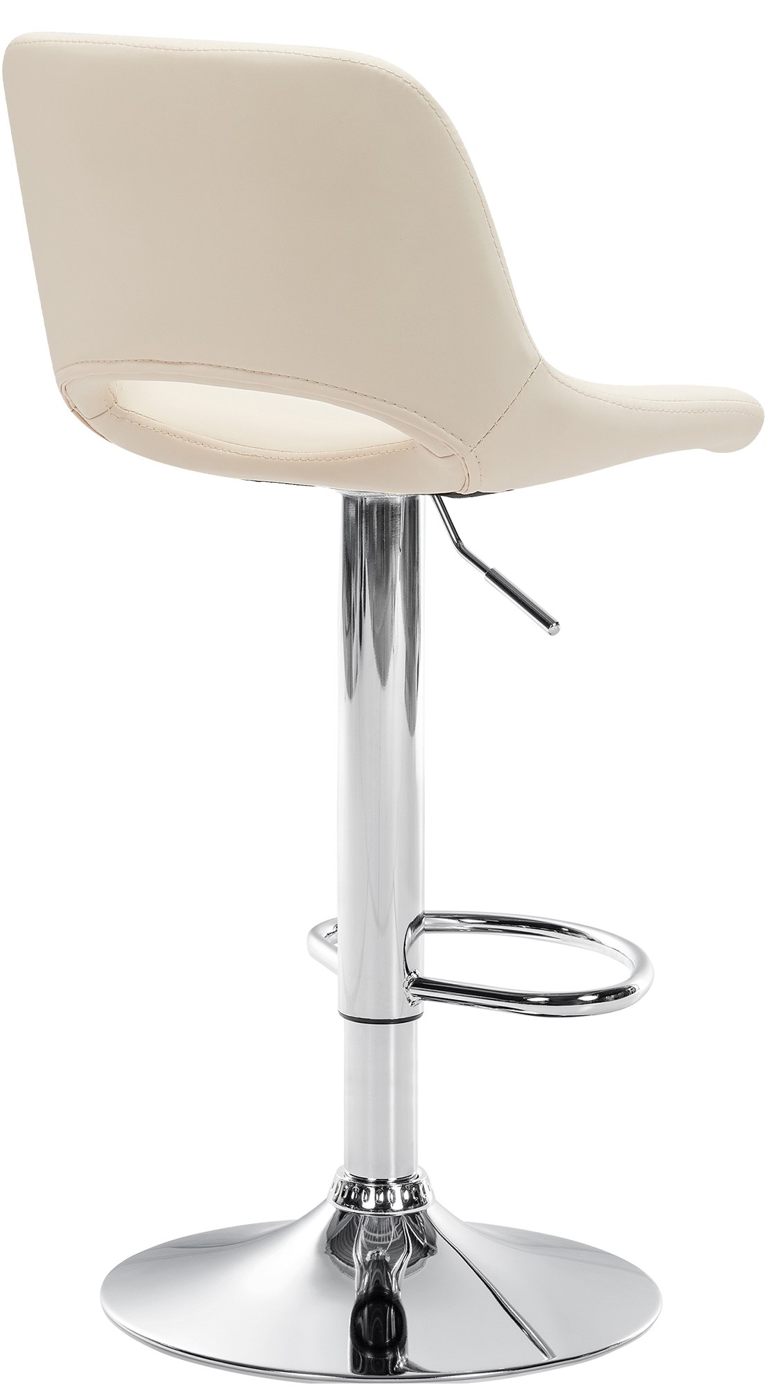 Barhocker Camden Kunstleder chrom, creme