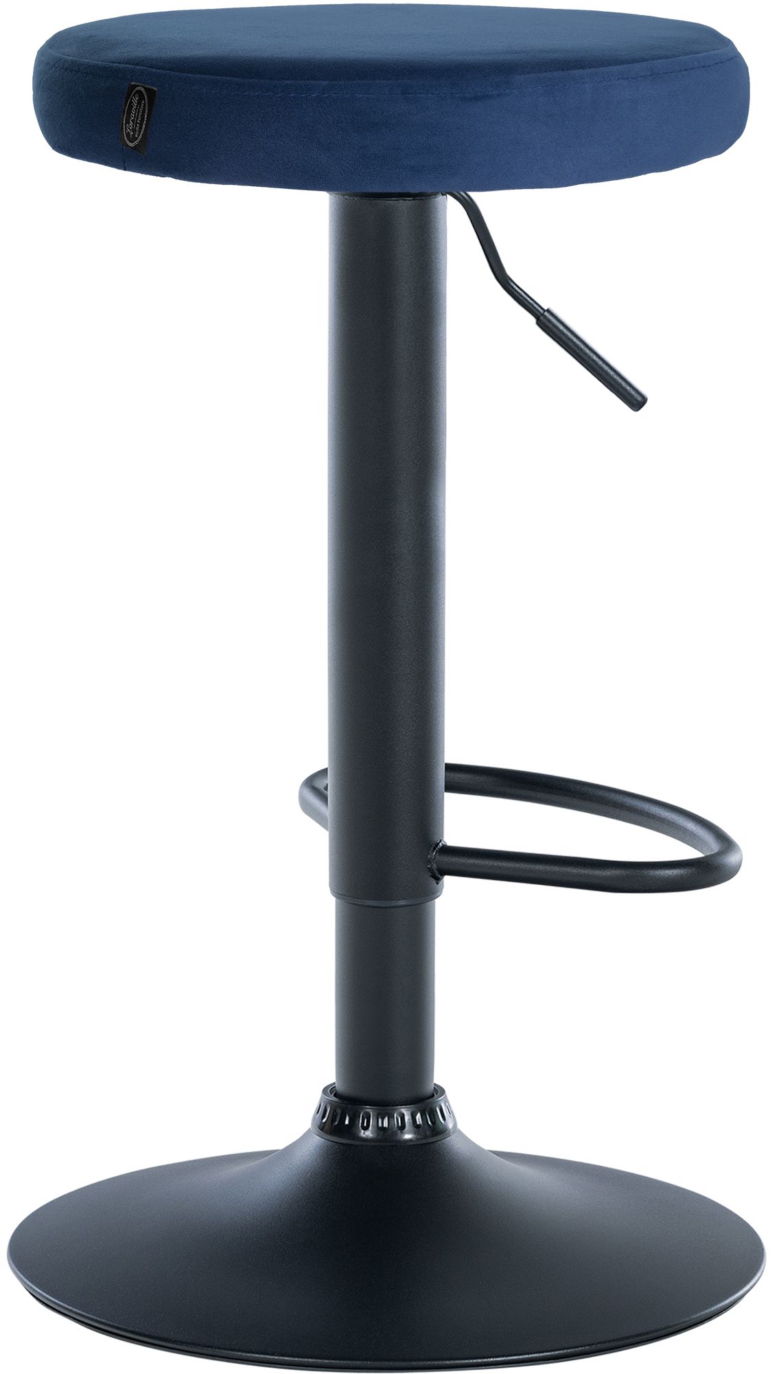 Barhocker Ponte Samt schwarz, blau