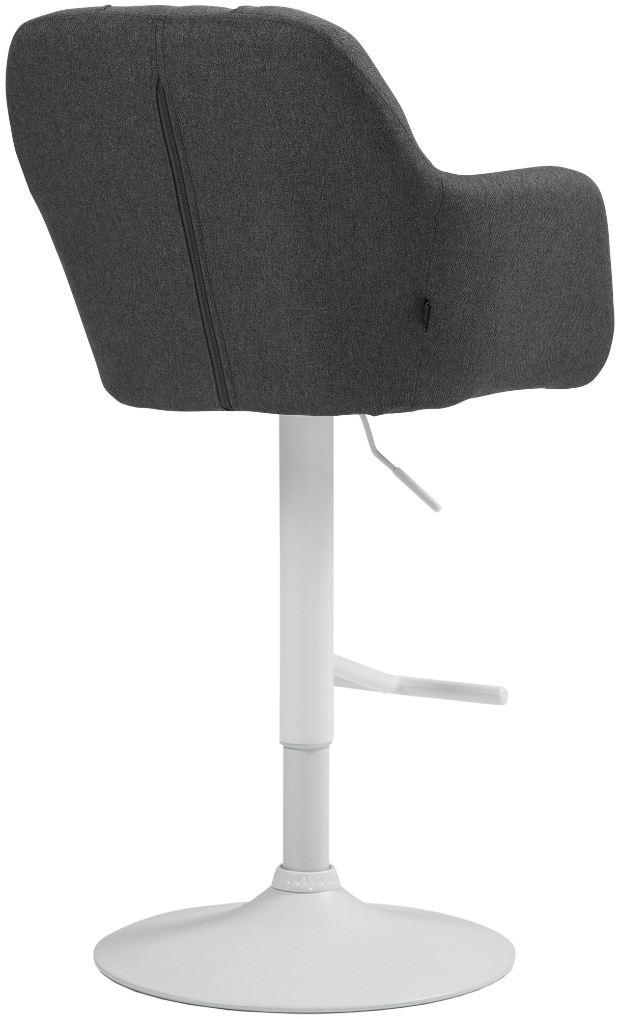 Barhocker Natoma Stoff weiß, dunkelgrau