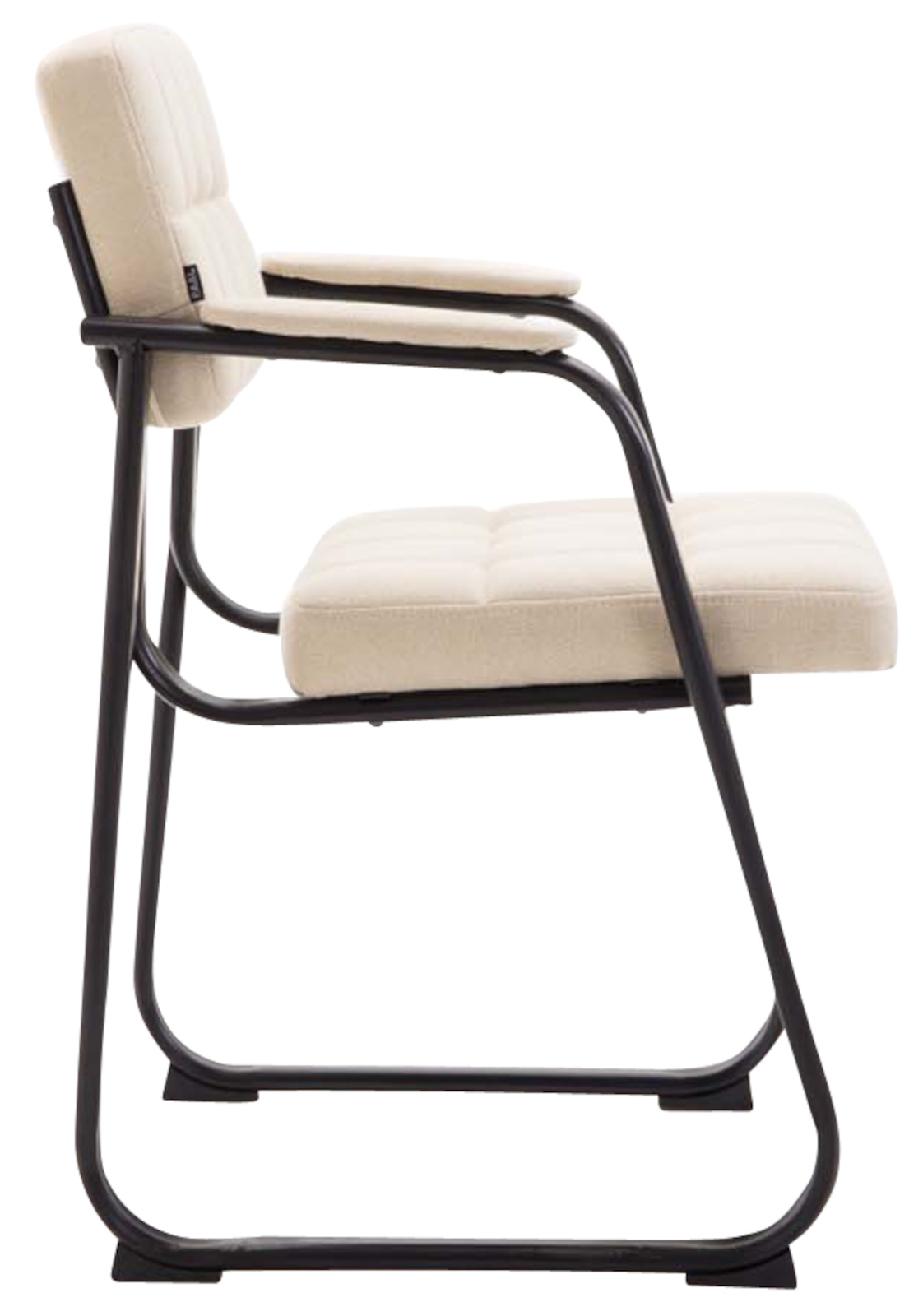 2er Set Besucherstühle Canada B Kunstleder, creme