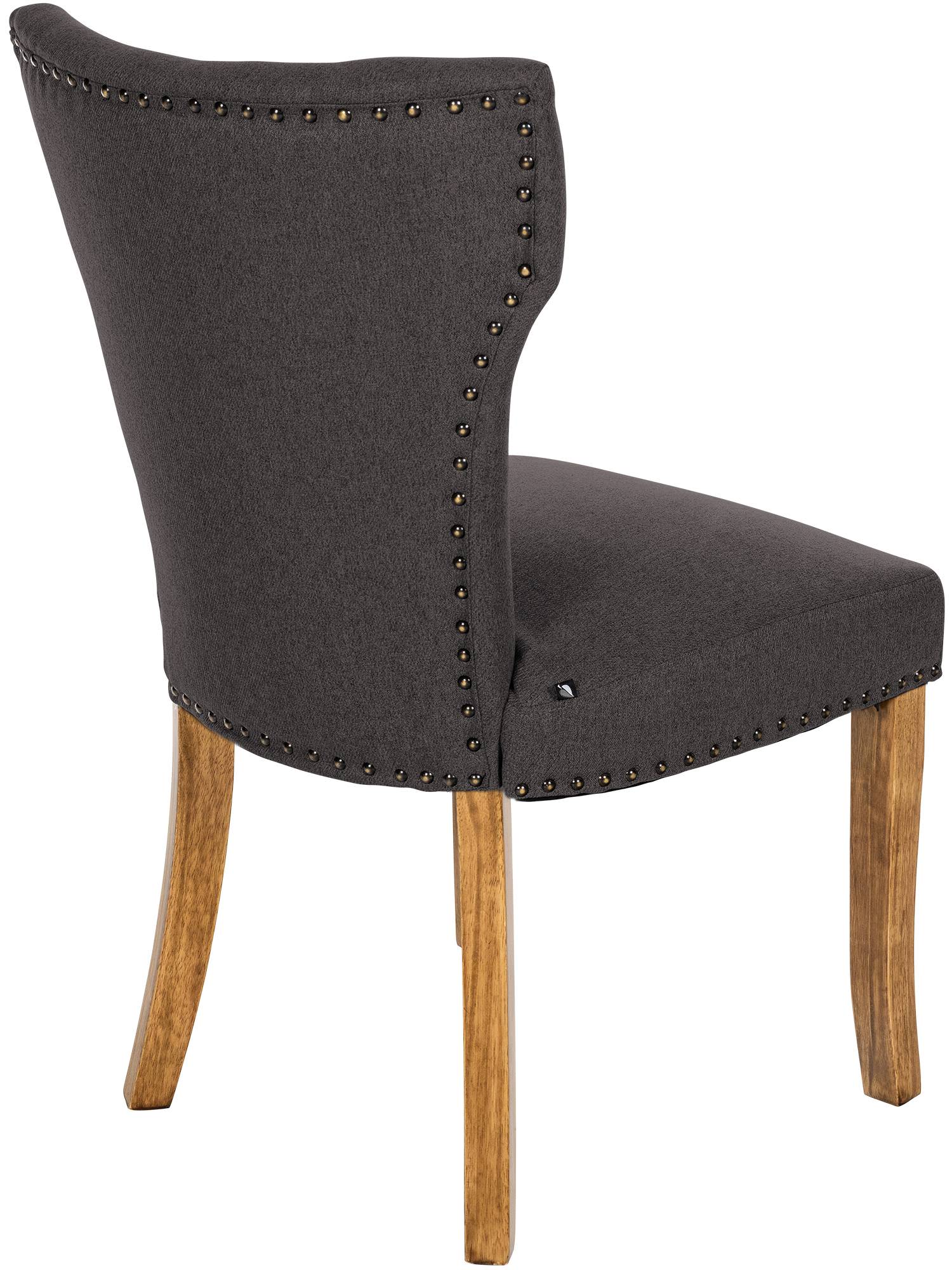 2er Set Esszimmerstuhl Zadar Stoff antik-hell, dunkelgrau