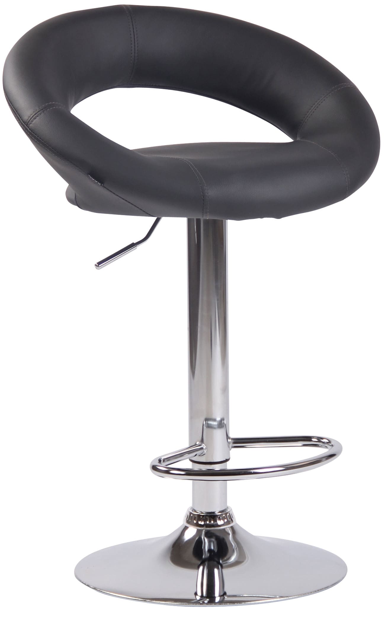 2er Set Barhocker Olinda Kunstleder chrom, grau