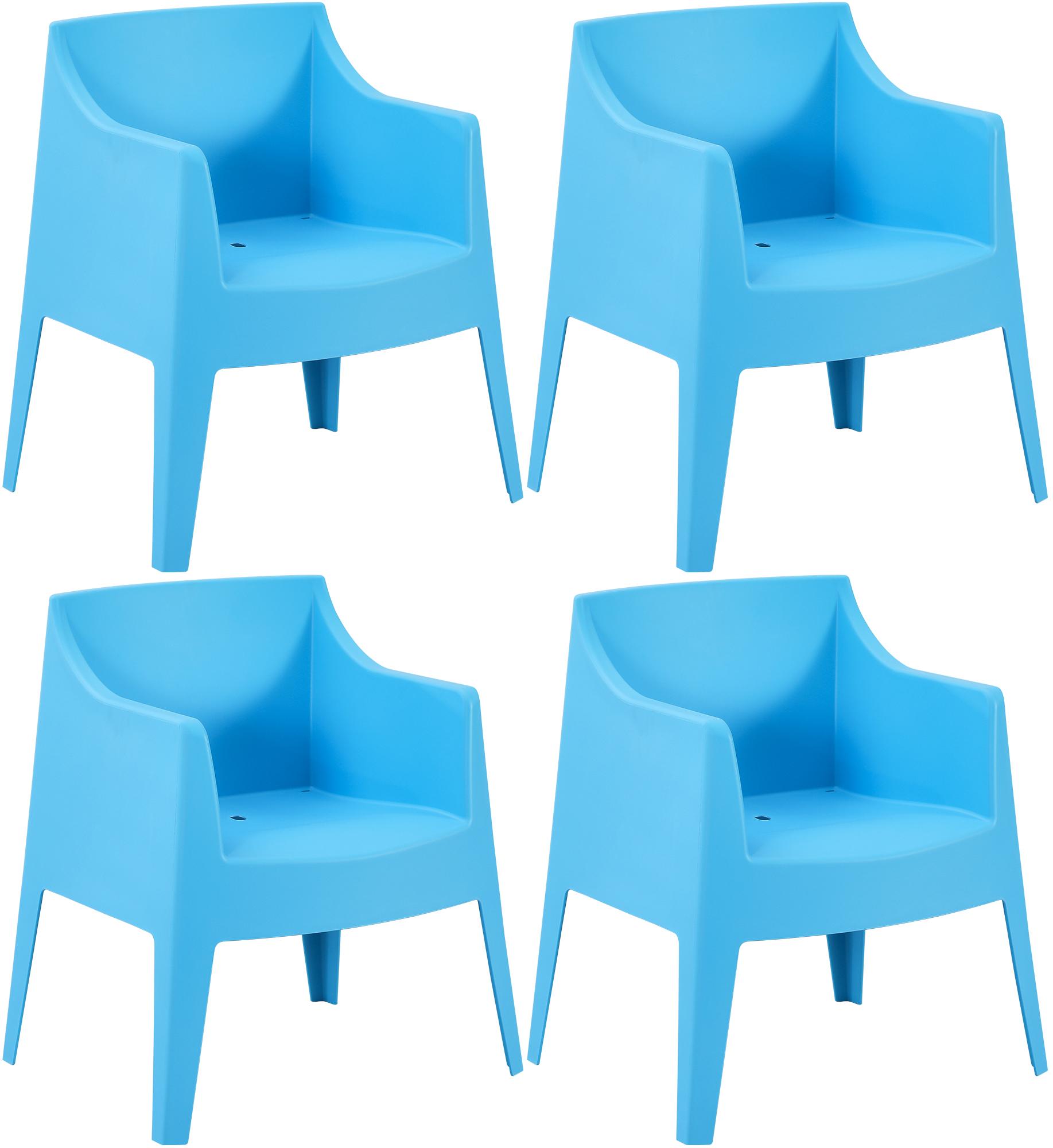 4er Set Stühle Bartal, blau