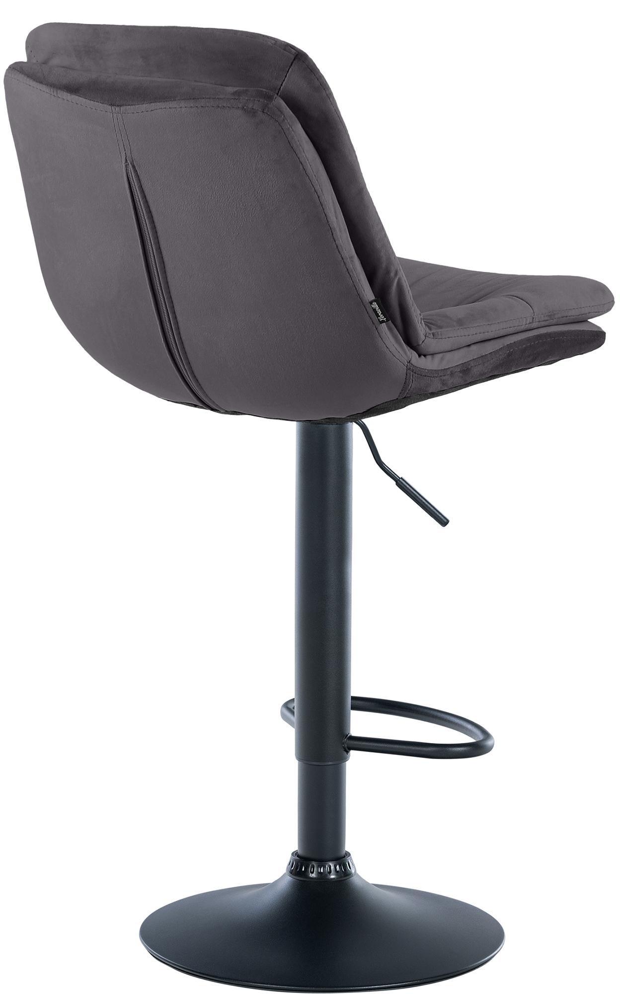 Barhocker Laurel Samt schwarz, schwarz
