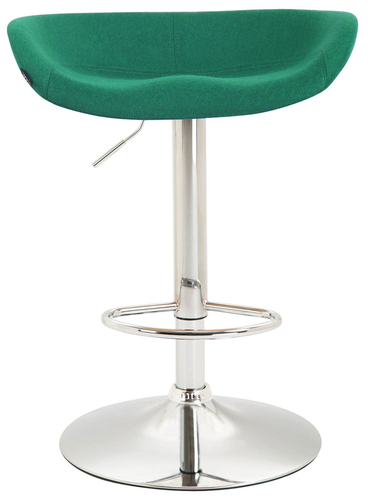 Barhocker Anaheim Filz chrom, grün