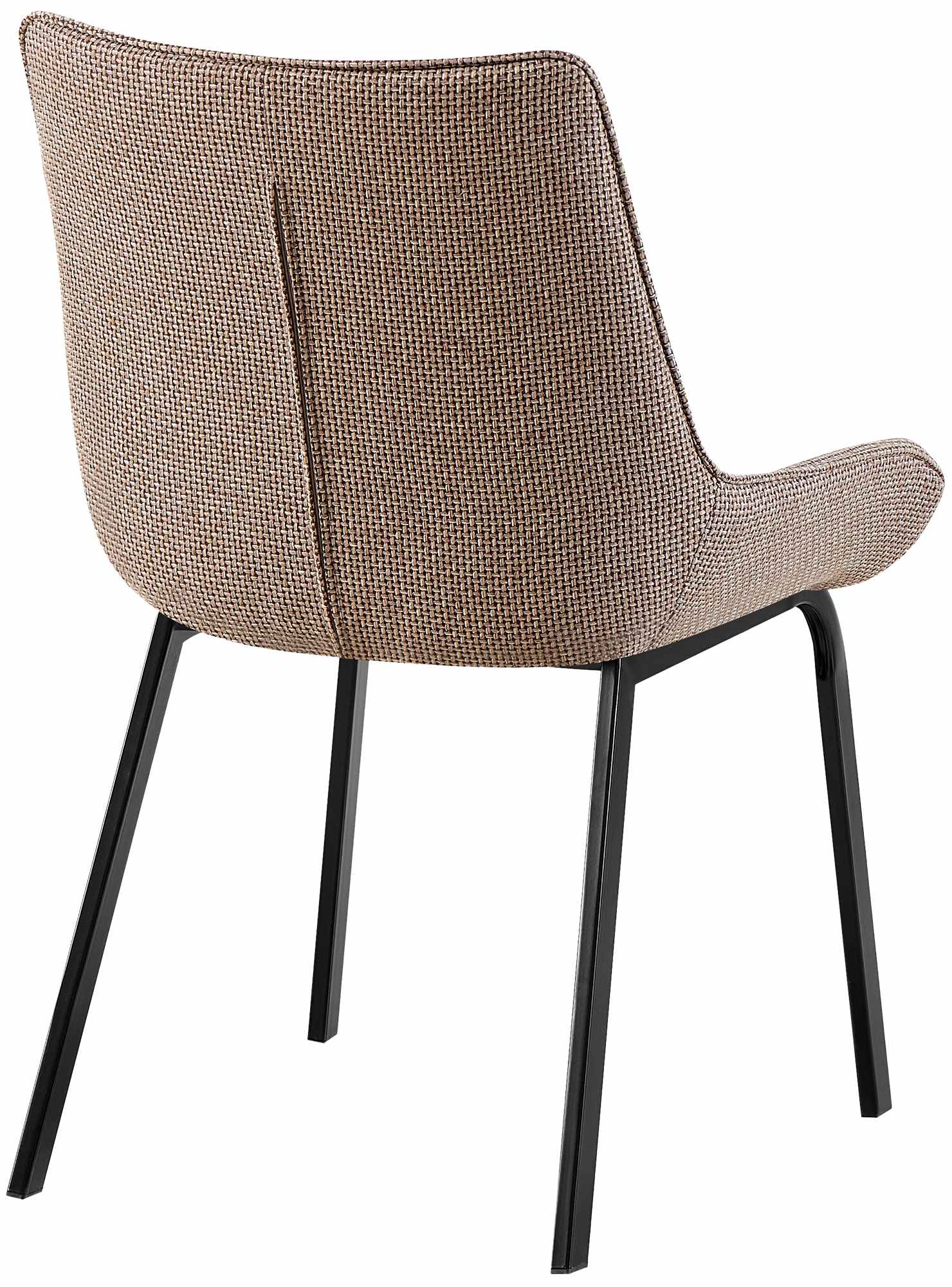 Stuhl Saranda Stoff schwarz, terrabraun