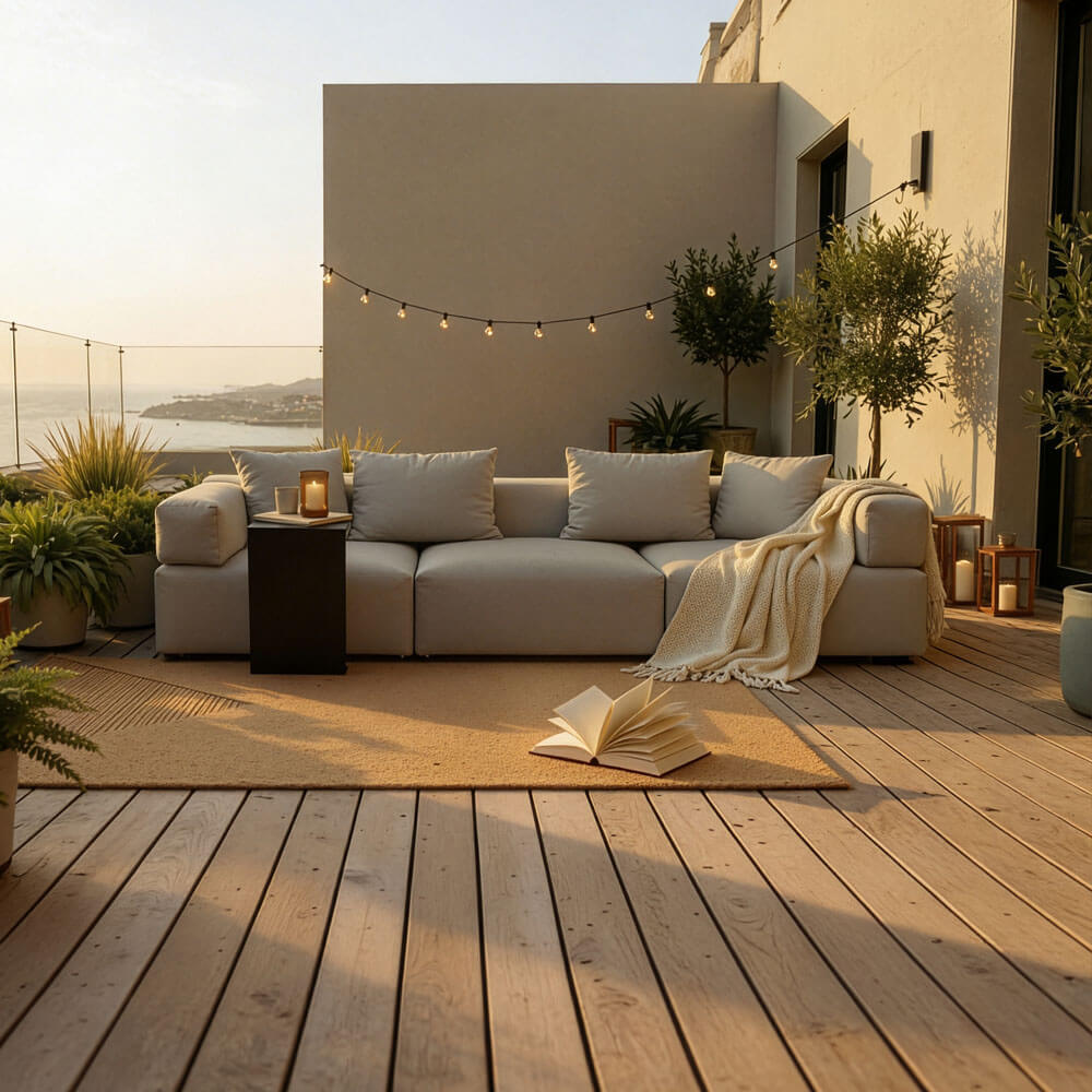 Modulares Outdoor Sofa ALAZIA Hellgrau - L