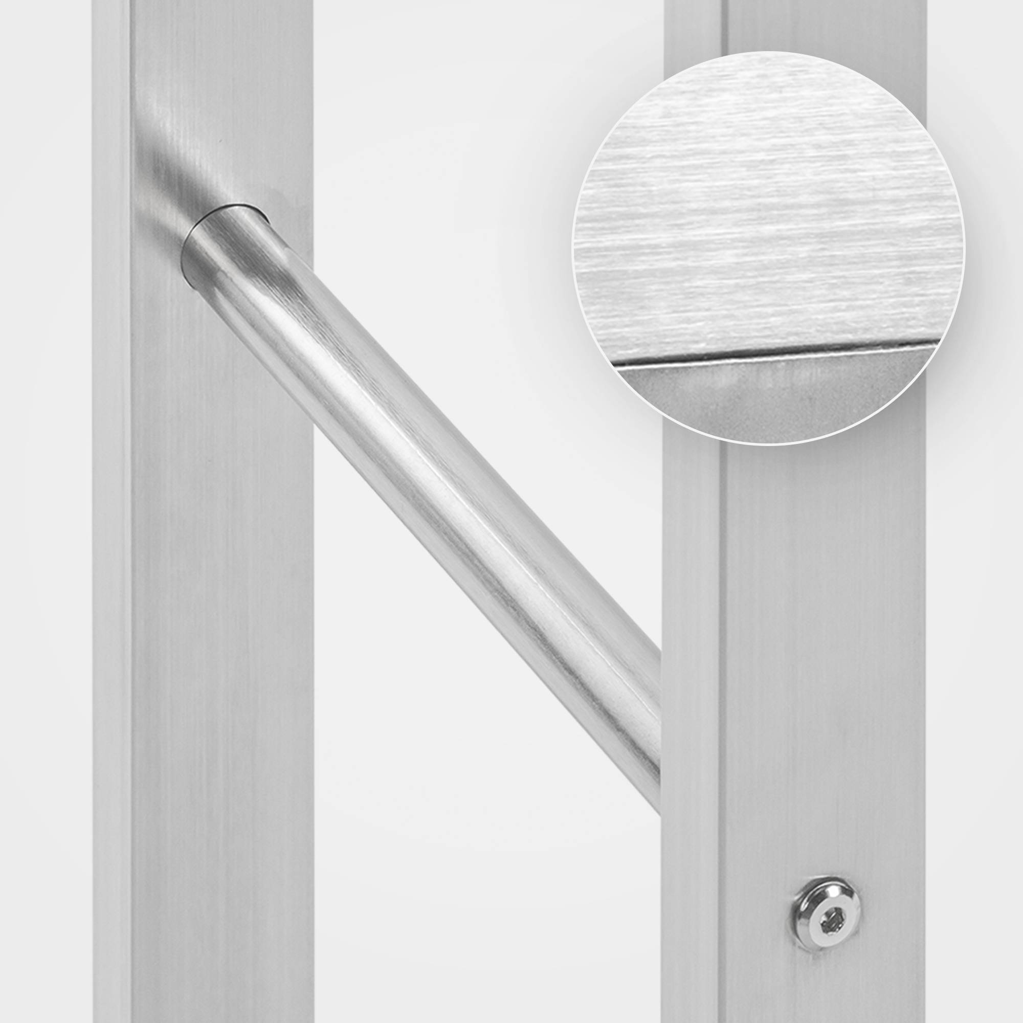 Kaminholzständer Keri V2 25x80x125 cm, edelstahl