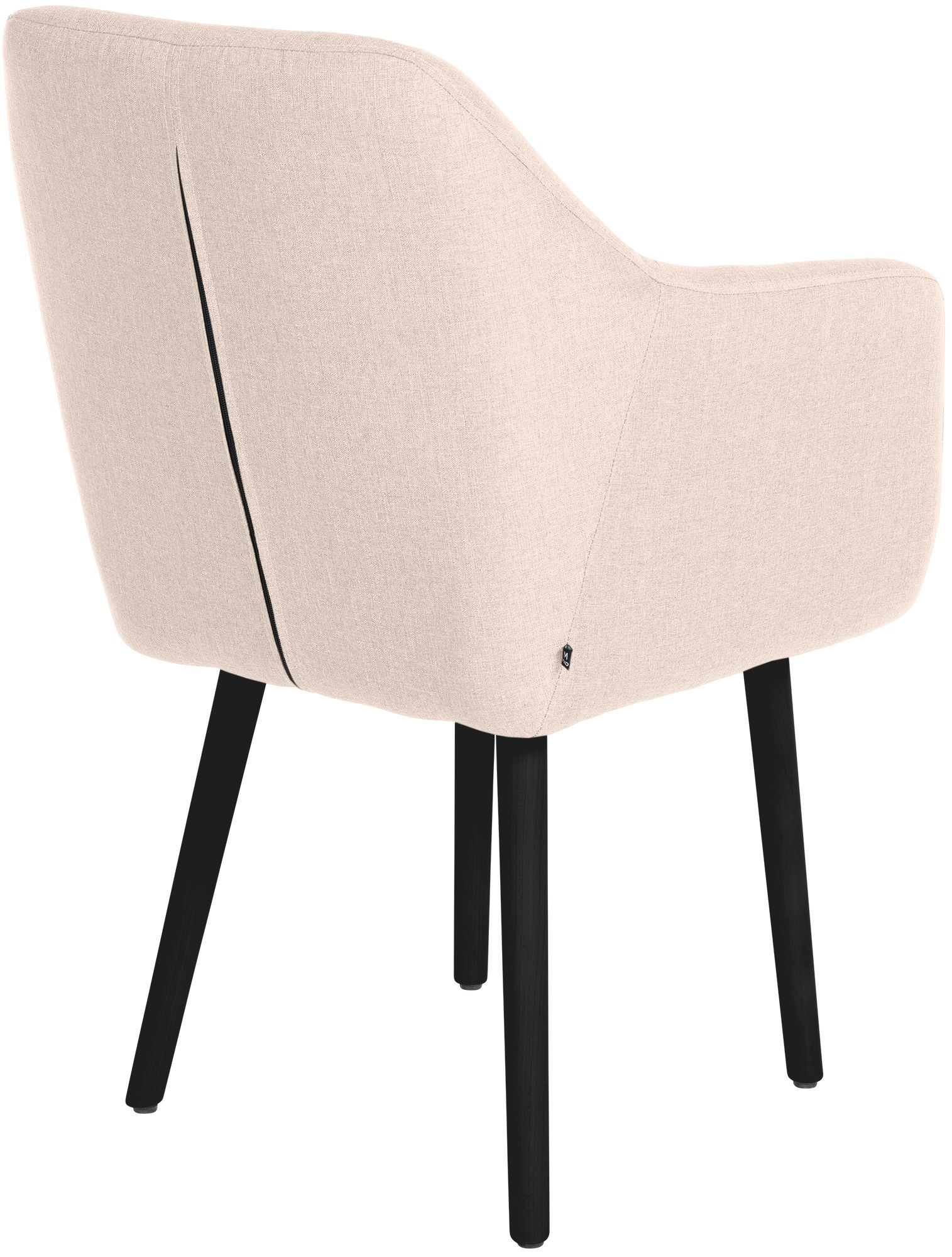Besucherstuhl Utrecht Stoff schwarz, beige