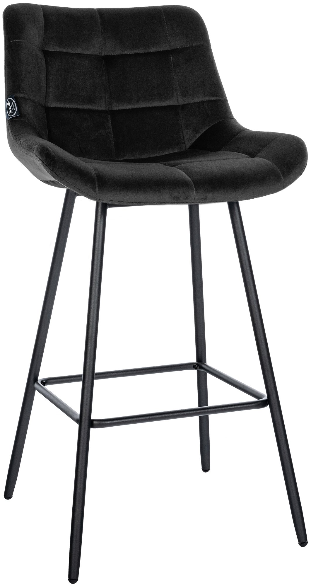 Barhocker Weston Samt, schwarz