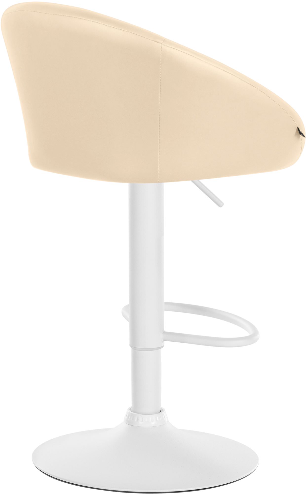 Barhocker Davie Kunstleder weiß, creme