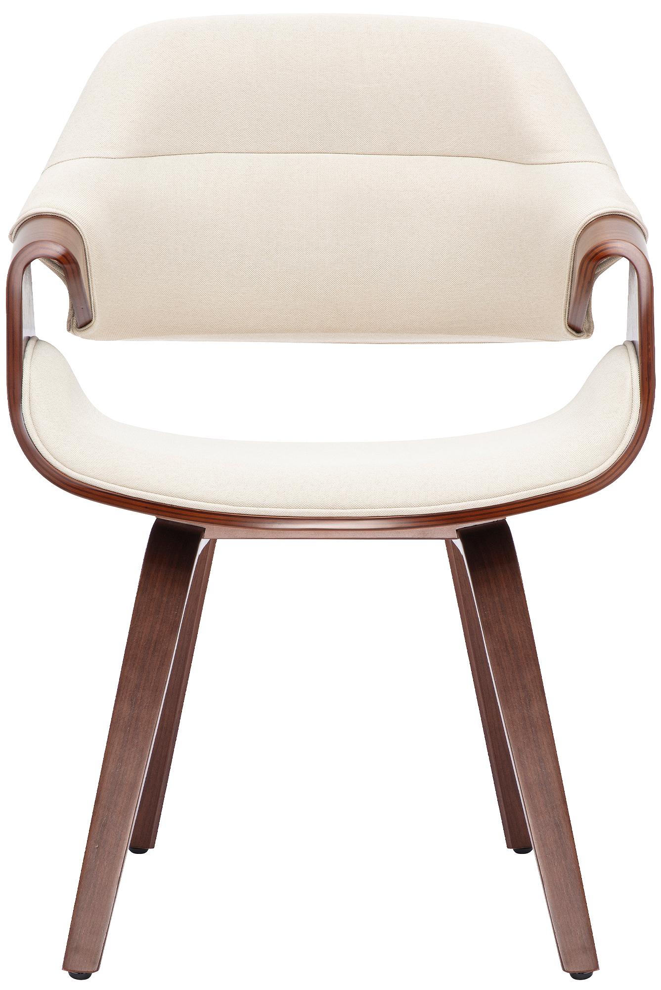 Esszimmerstuhl Maira Stoff, walnuss/creme