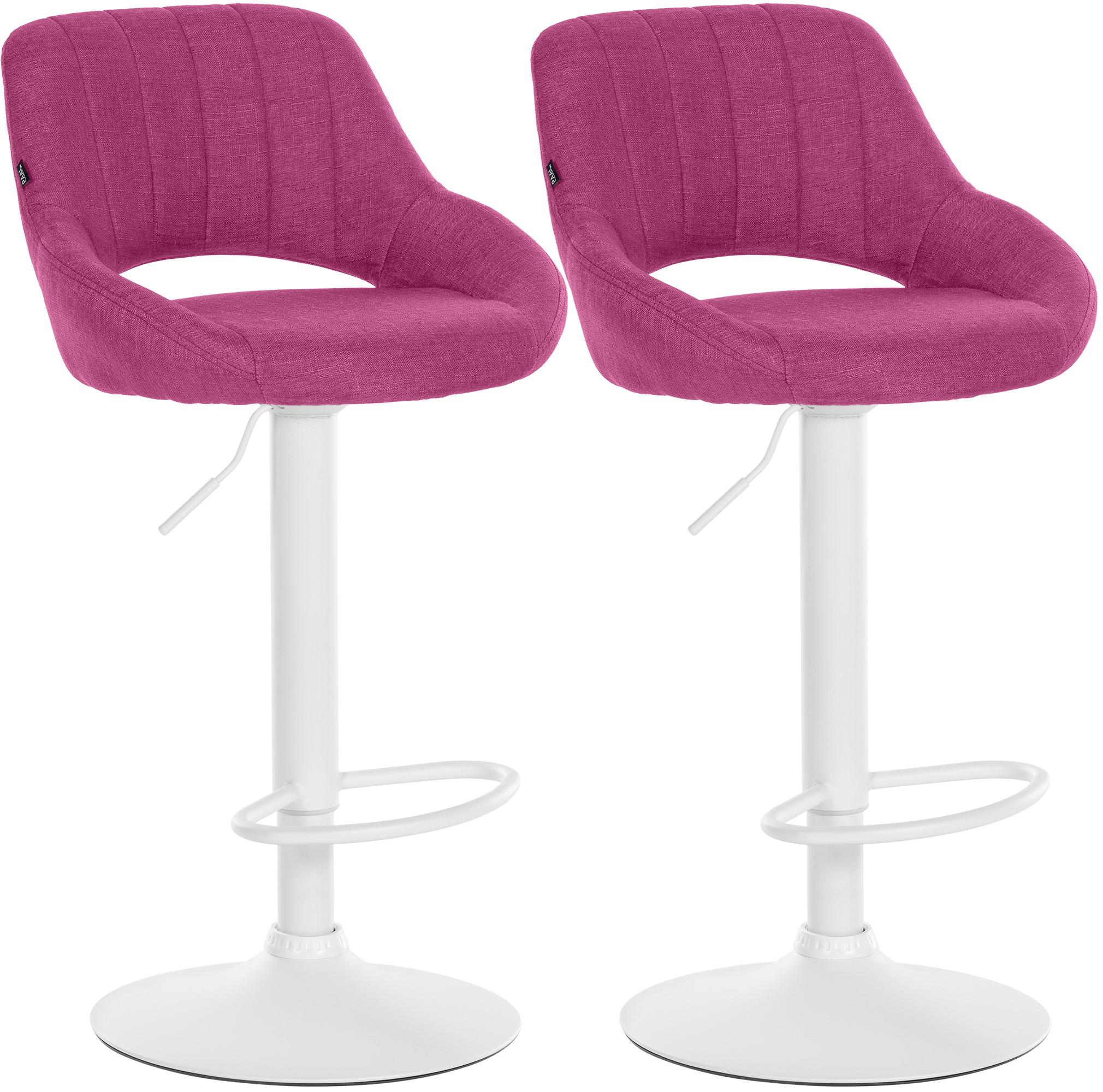 2er Set Barhocker Milet Stoff W, lila