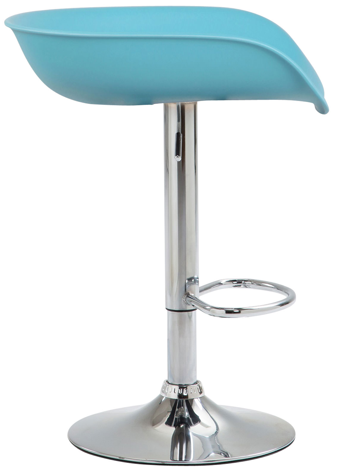 Barhocker Anaheim Kunststoff chrom, blau