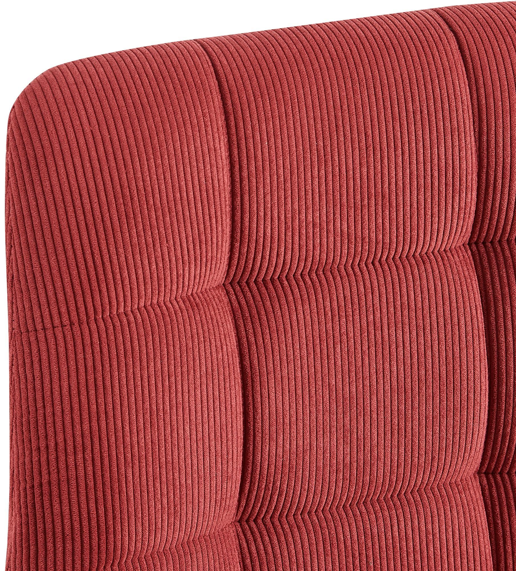 2er Set Esszimmerstuhl Tilde Cord, bordeauxrot