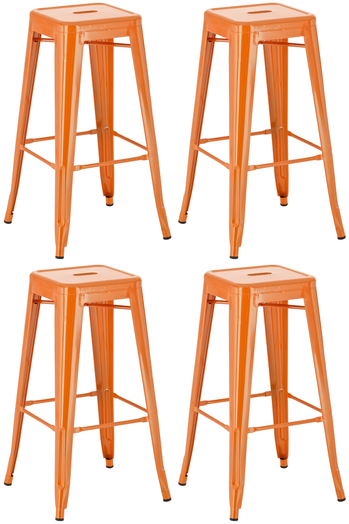 4er Set Barhocker Joshua, orange