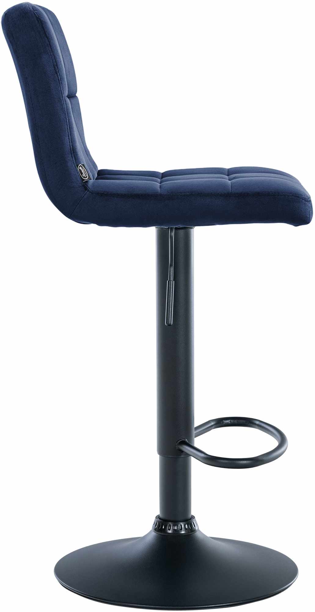 Barhocker Peru Samt schwarz, blau