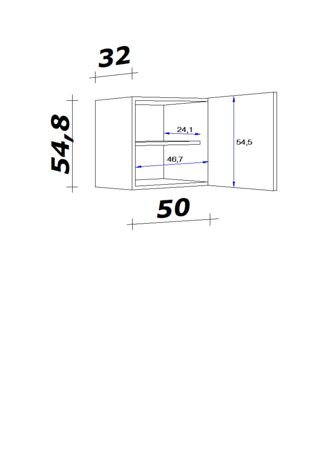 Hängeschrank SAMOA 50x55 cm