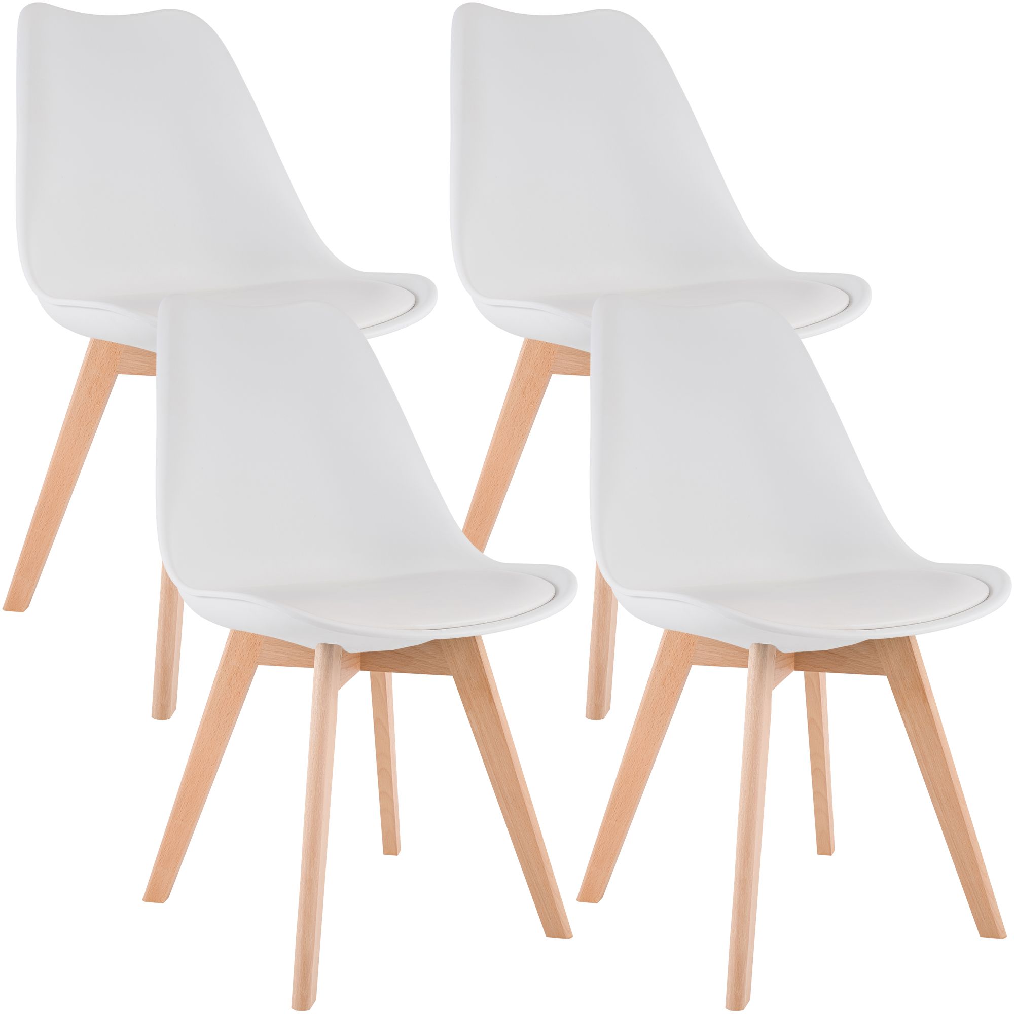 4er Set Stuhl Linares, weiß