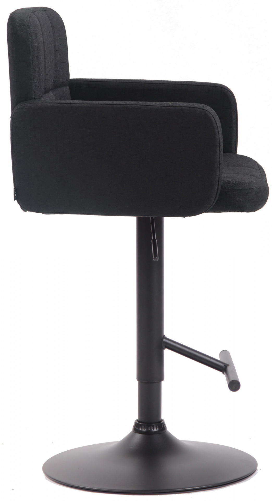 Barhocker Los Angeles, Stoff schwarz, schwarz
