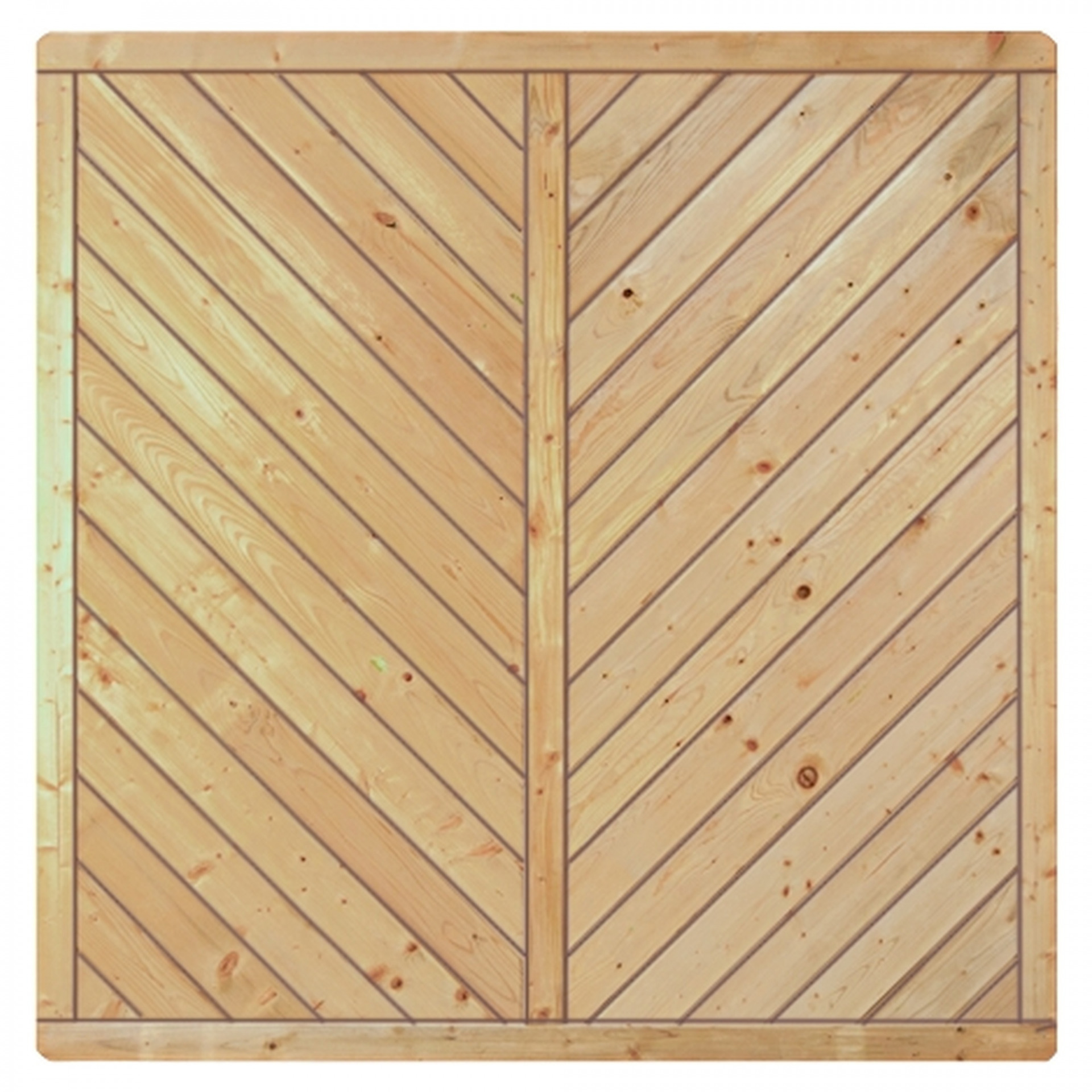 CLASSIC-Serie-Diagonal, 180 x 180 cm, kdi-grün, Rahmen 40/70 mm, Profilbretter 16/118 mm