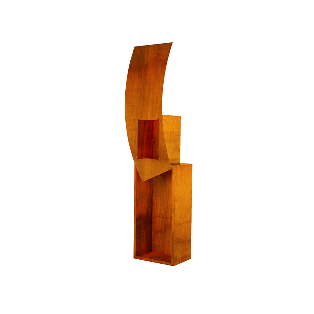 Gartenkamin mit Holzlager SWING - Made in Germany