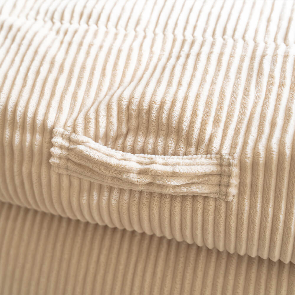Sitzsack mit Hocker COZY – Beige