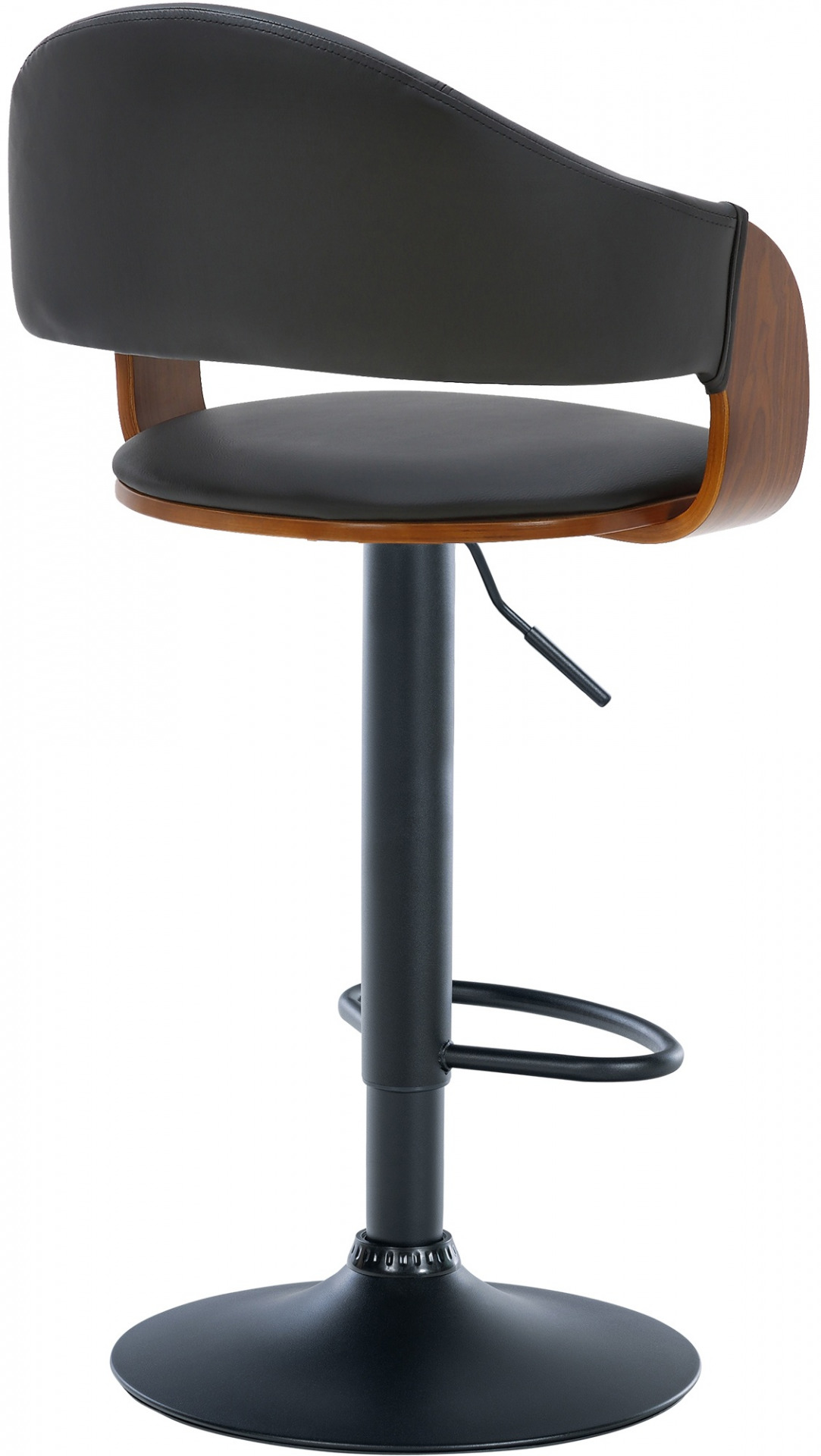 2er Set Barhocker Nilse Kunstleder schwarz, walnuss/schwarz