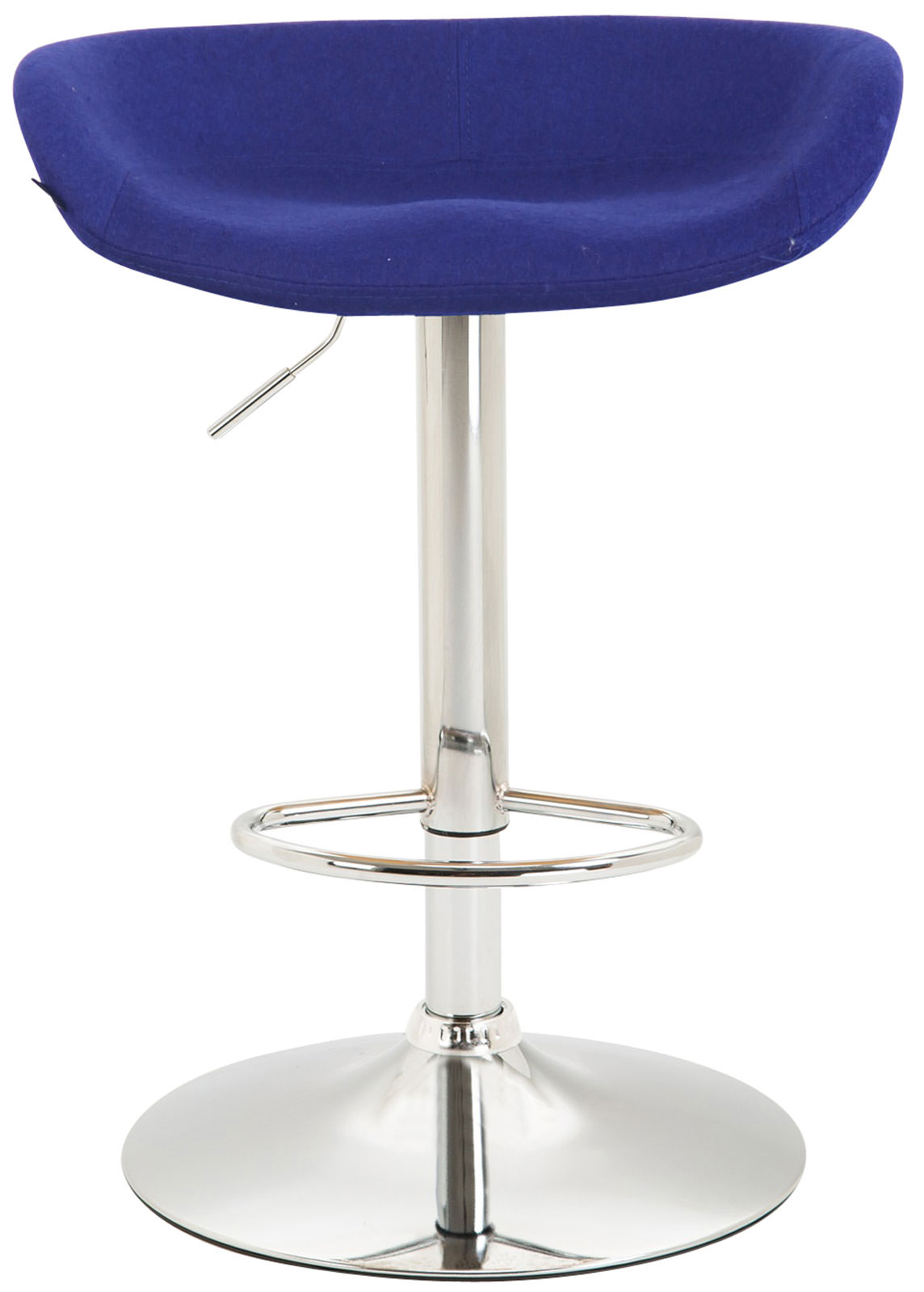 Barhocker Anaheim Filz chrom, blau