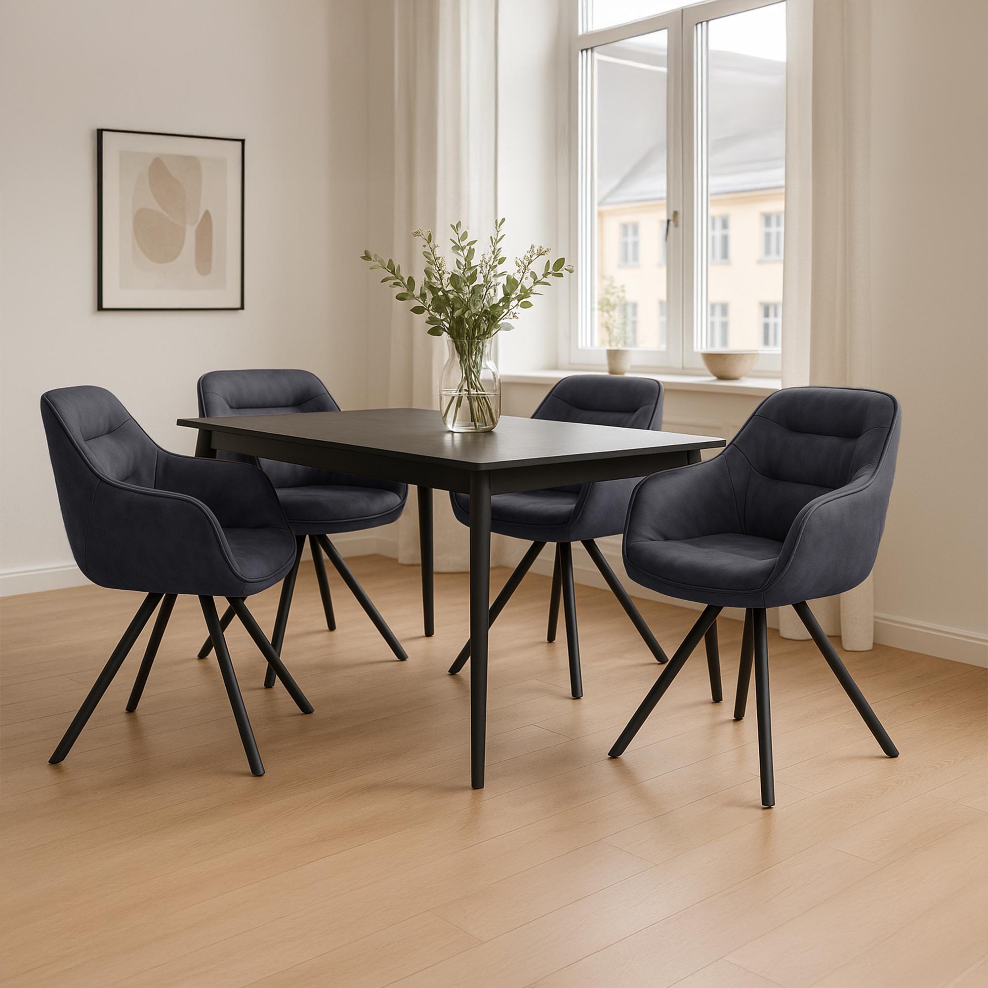Stuhl Russel Vintage, schwarz