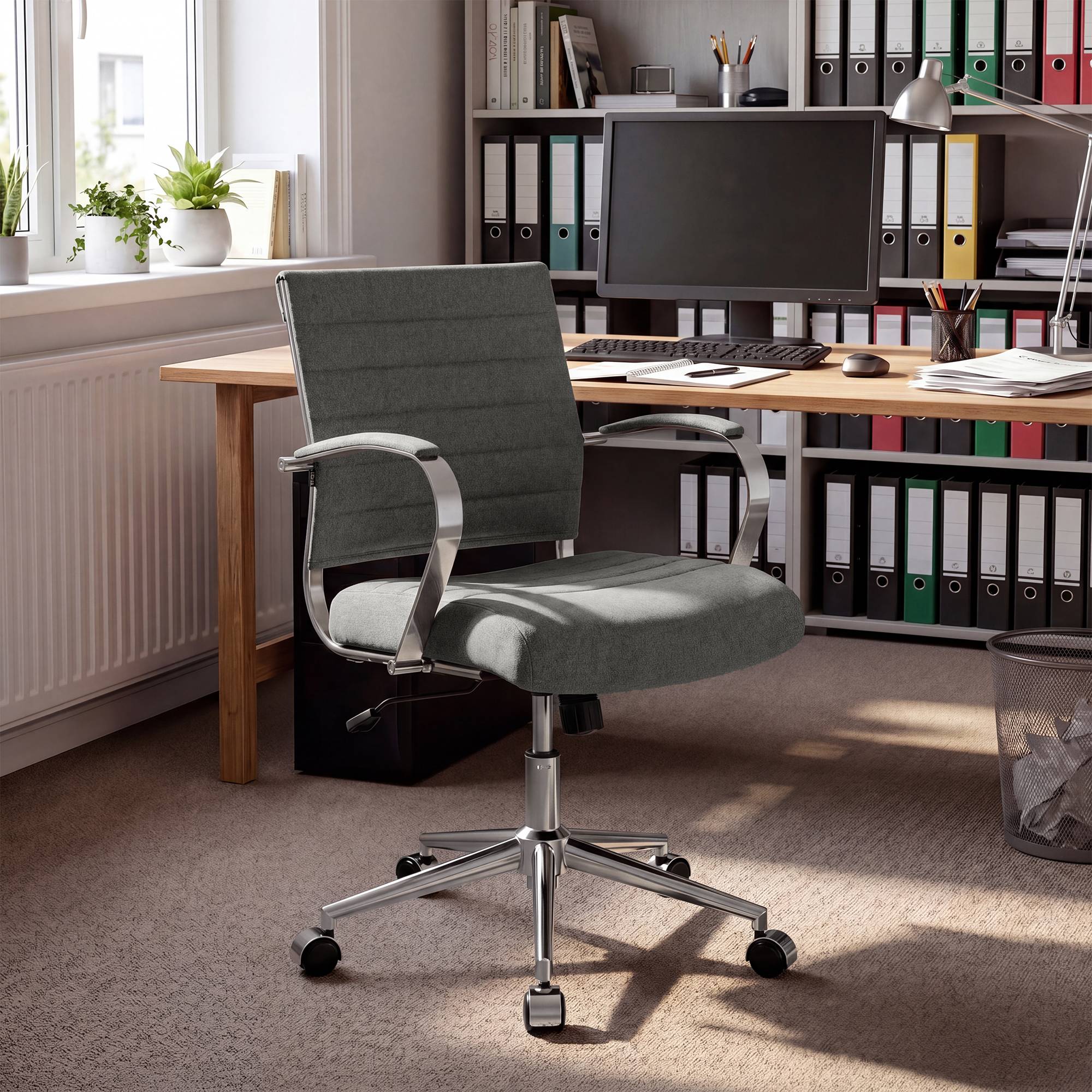 Bürostuhl Oakland Stoff, grau