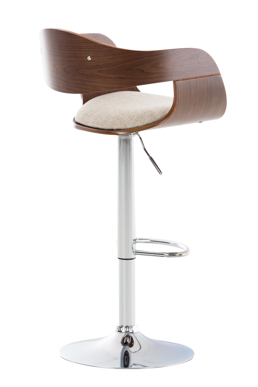 2er Set Barhocker Kingston C Stoff, walnuss/creme